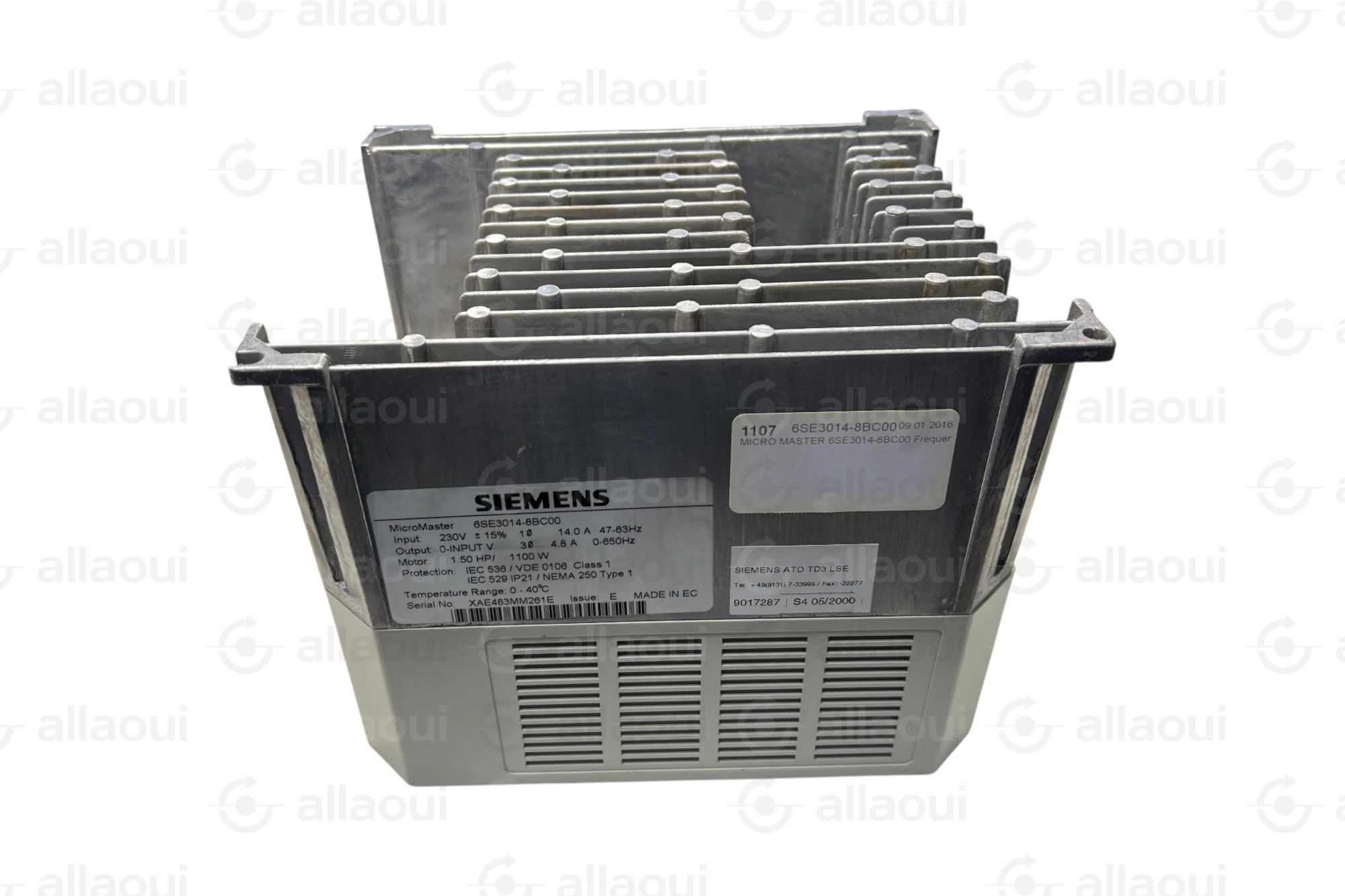 Siemens Frequency Converter Micromaster 1.1 kW 6SE3014-8BC00 Siemens Frequency Converter Micromaster 1.1 kW 6SE3014-8BC00