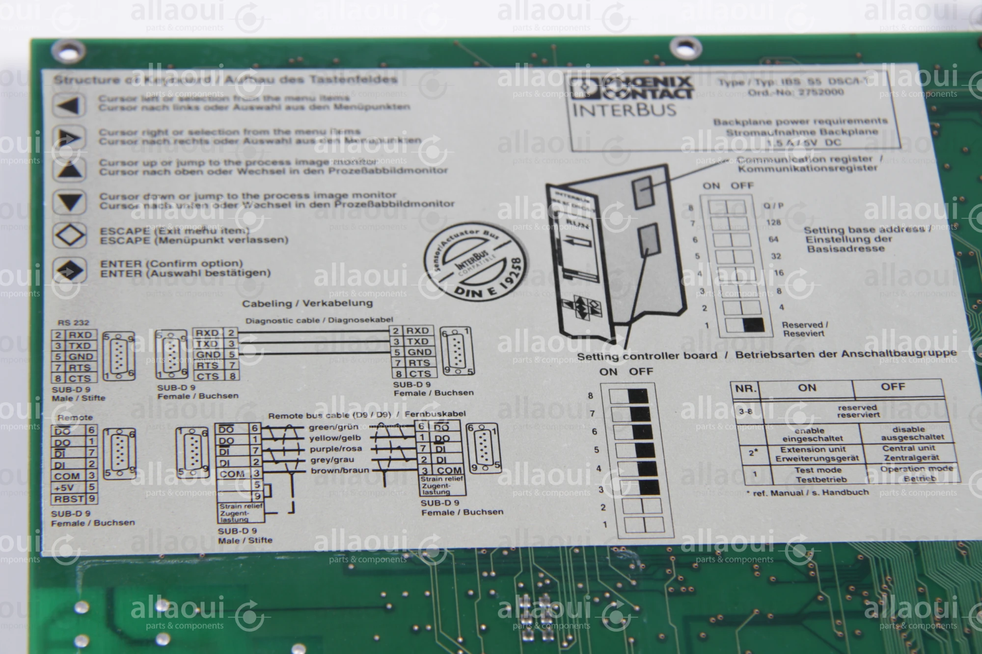 Phoenix Contact Interbus IBS S5 DSC / I-T 27 52 00 0 IBS S5 DSC / I-T Phoenix Contact Interbus IBS S5 DSC / I-T 27 52 00 0 IBS S5 DSC / I-T