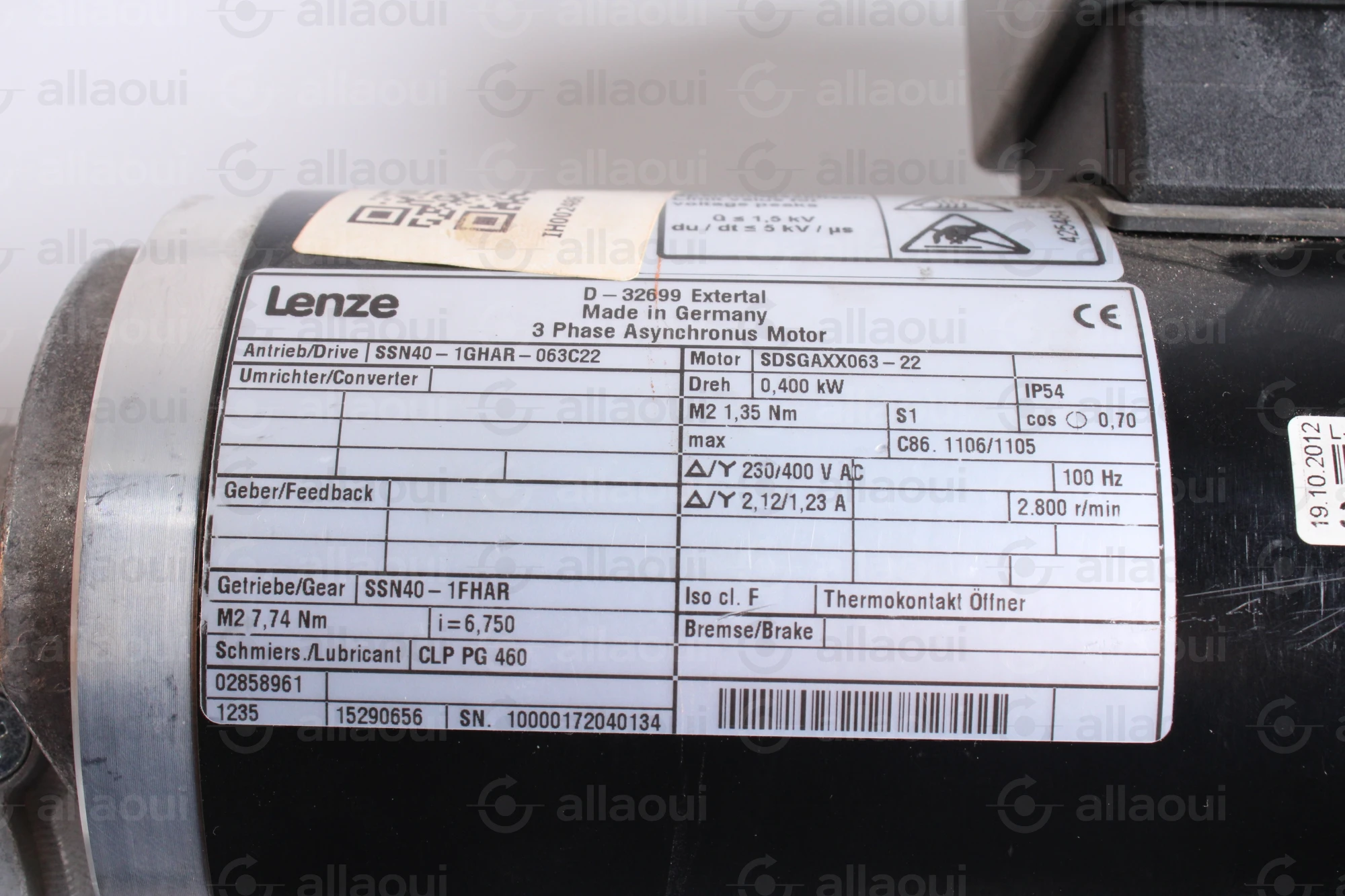 Lenze Geared Motor D-32699 Lenze Geared Motor D-32699