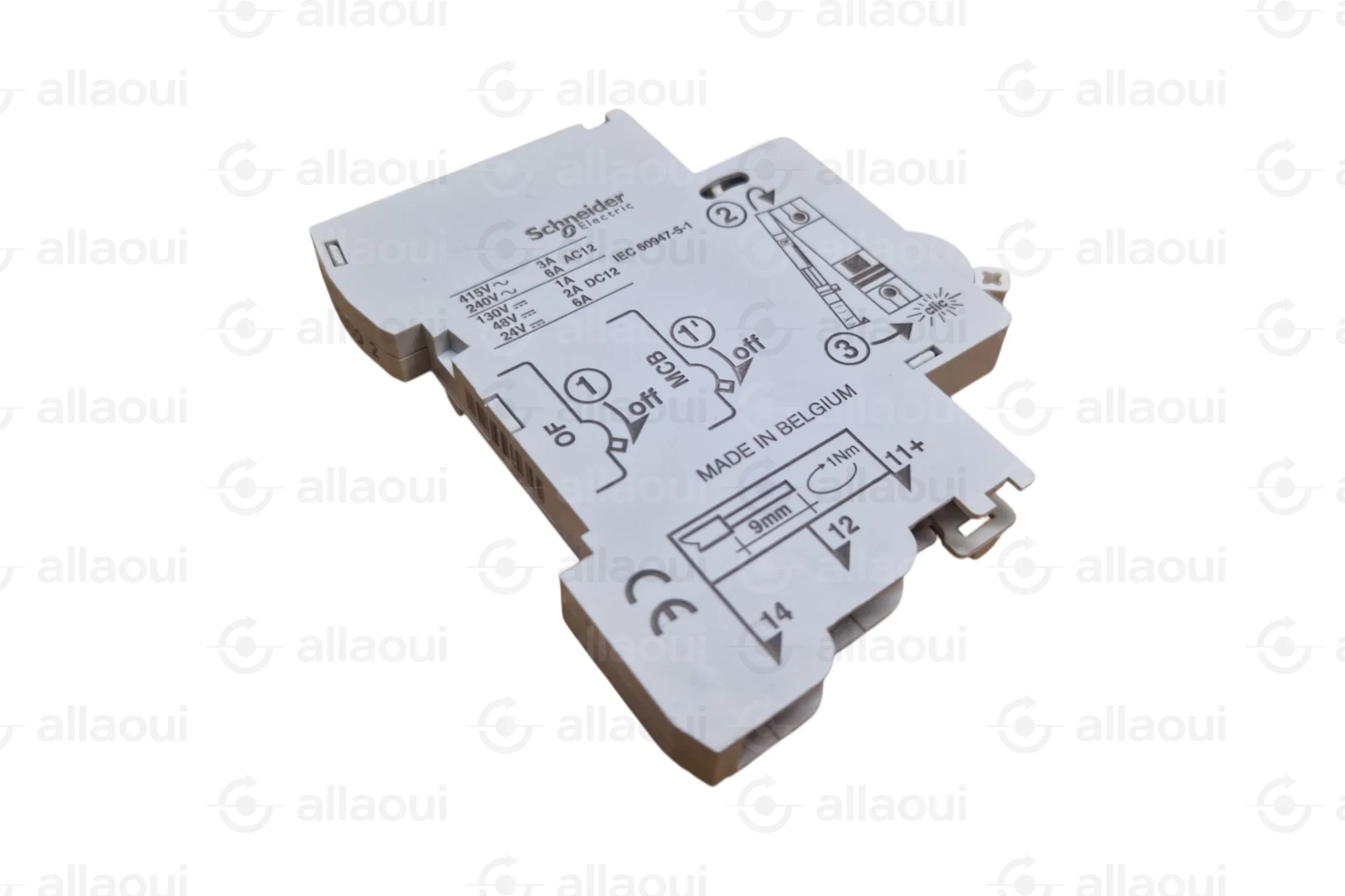 Schneider Electric Auxiliary Contact 1 Changeover 380-415V 6A for C60 ID 26924