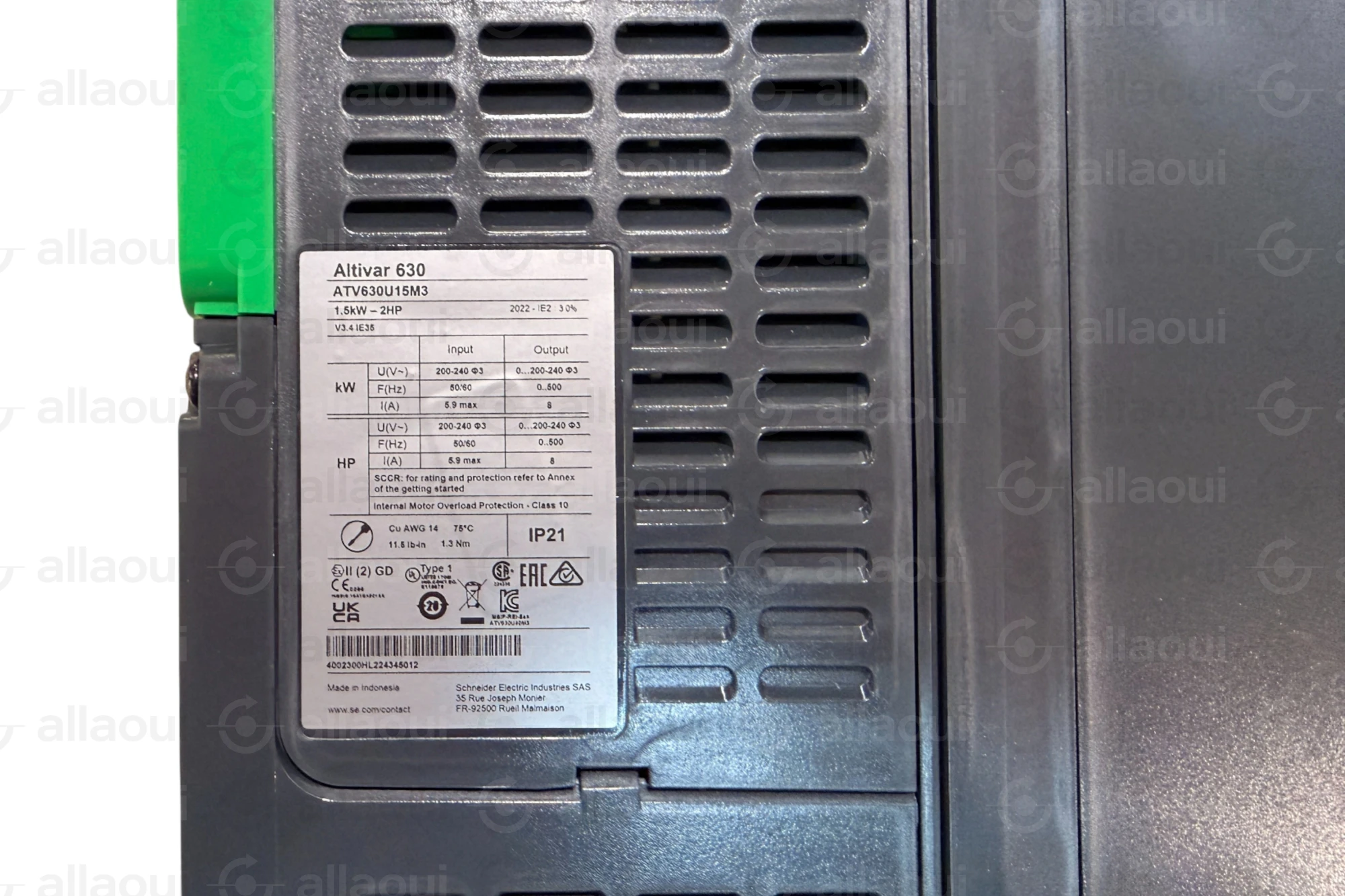 Schneider Electric Frequency Converter Altivar Process ATV600 1.5kW 200-240V ATV630U15M3 Schneider Electric Frequency Converter Altivar Process ATV600 1.5kW 200-240V ATV630U15M3