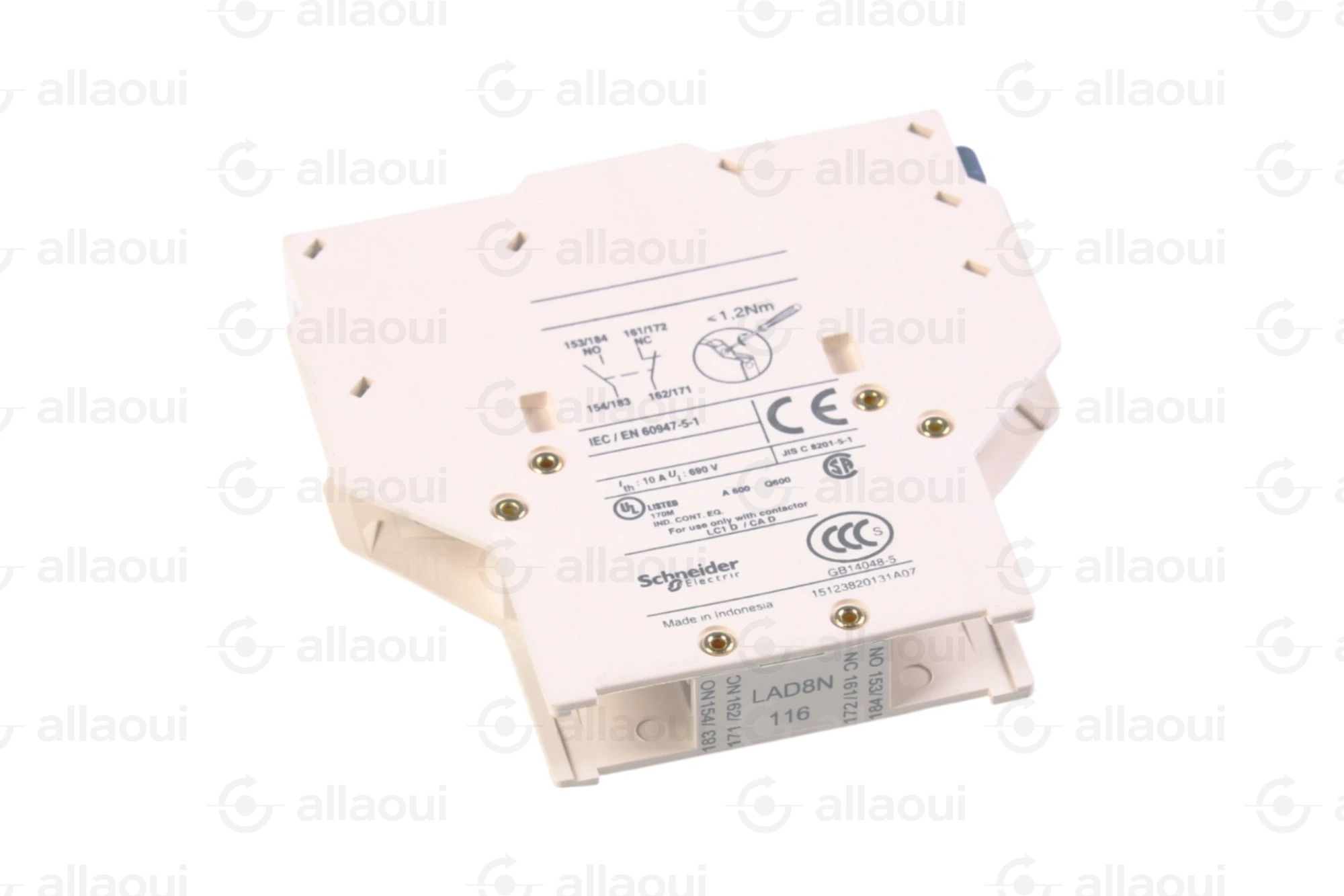 Schneider Electric Lateral Auxiliary Contact Block LAD8N116