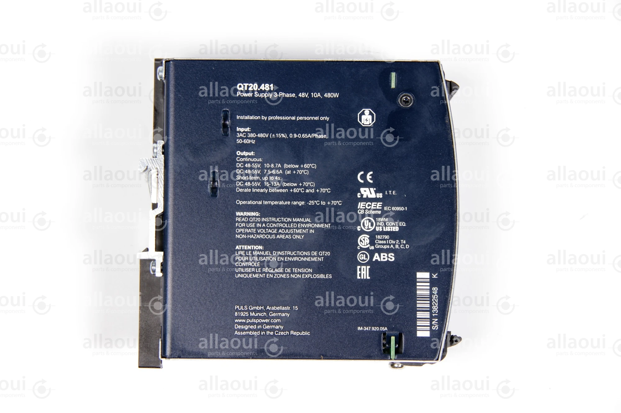 Puls Power Supply QT20.481 Puls Power Supply QT20.481