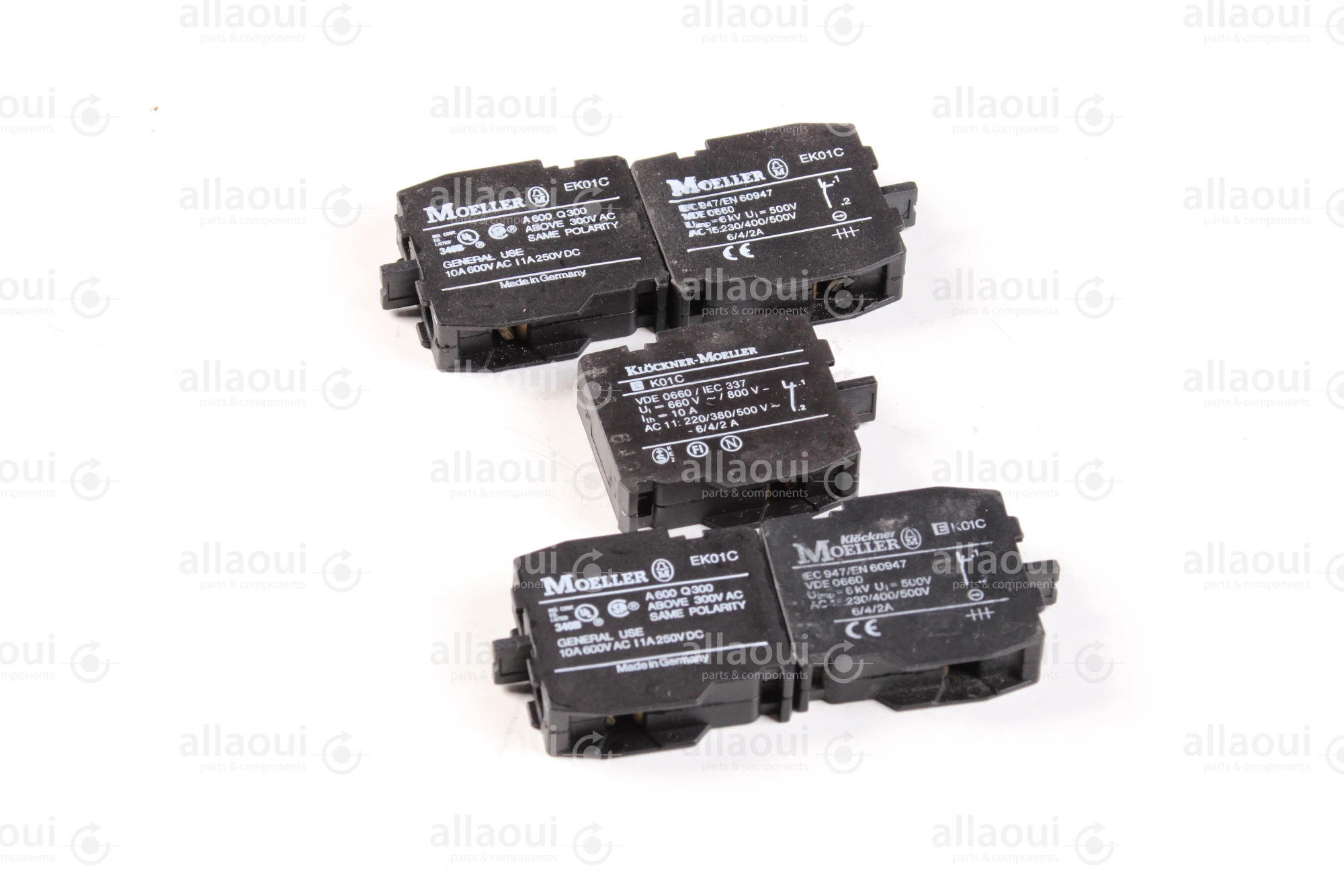 Moeller Contact element 10A 600V AC/1A 250V DC NC (5Pieces) IEC947/EN60947 5 stück Moeller Contact element 10A 600V AC/1A 250V DC NC (5Pieces) IEC947/EN60947 5 stück