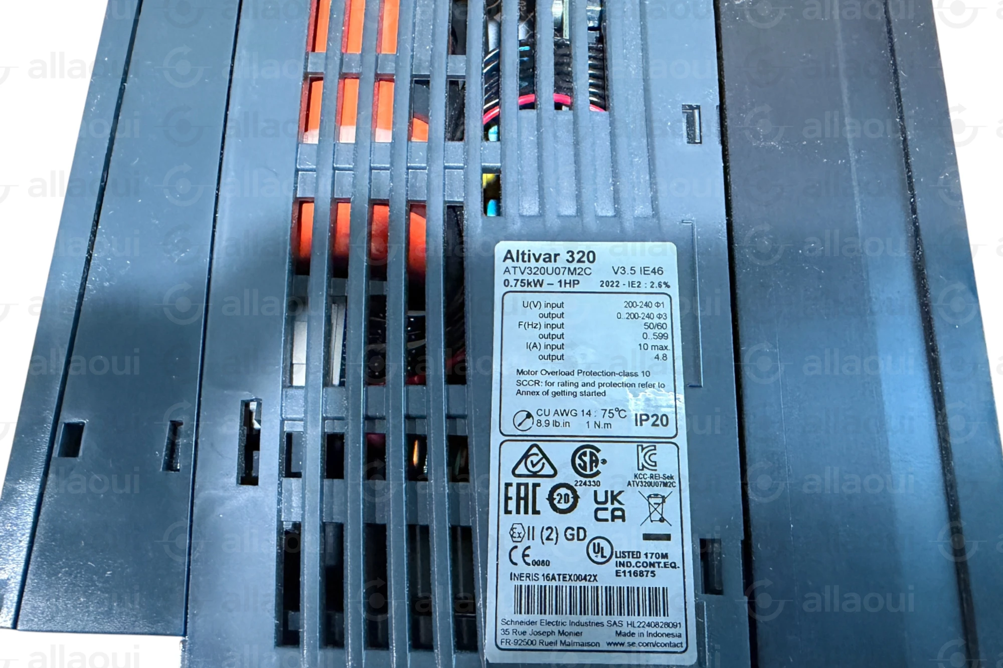 Schneider Electric Variable Speed Drive Altivar Machine ATV320 0.75kW 200-240V 1-phase Compact ATV320U07M2C