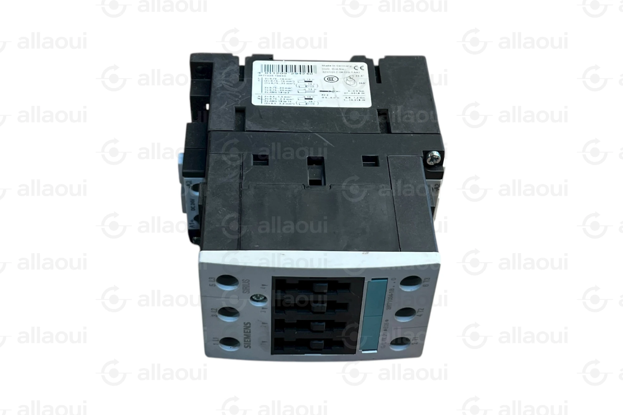 Siemens Power Contactor 3-pole 32A 15kW 24V DC 3RT1034-1BB40