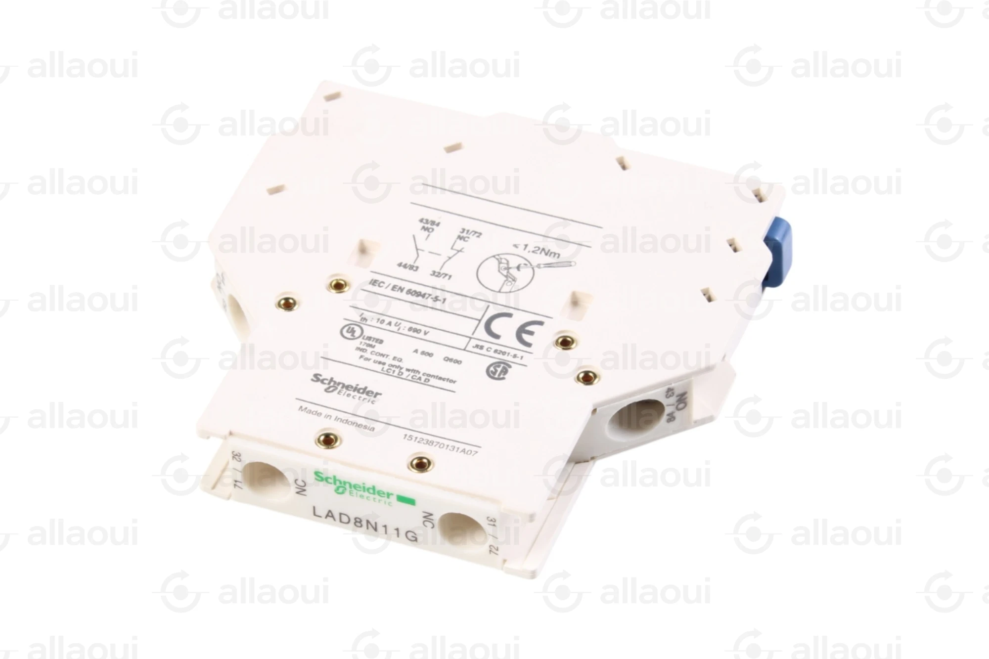 Schneider Electric Lateral Auxiliary Contact Block LAD8N11G Schneider Electric Lateral Auxiliary Contact Block LAD8N11G