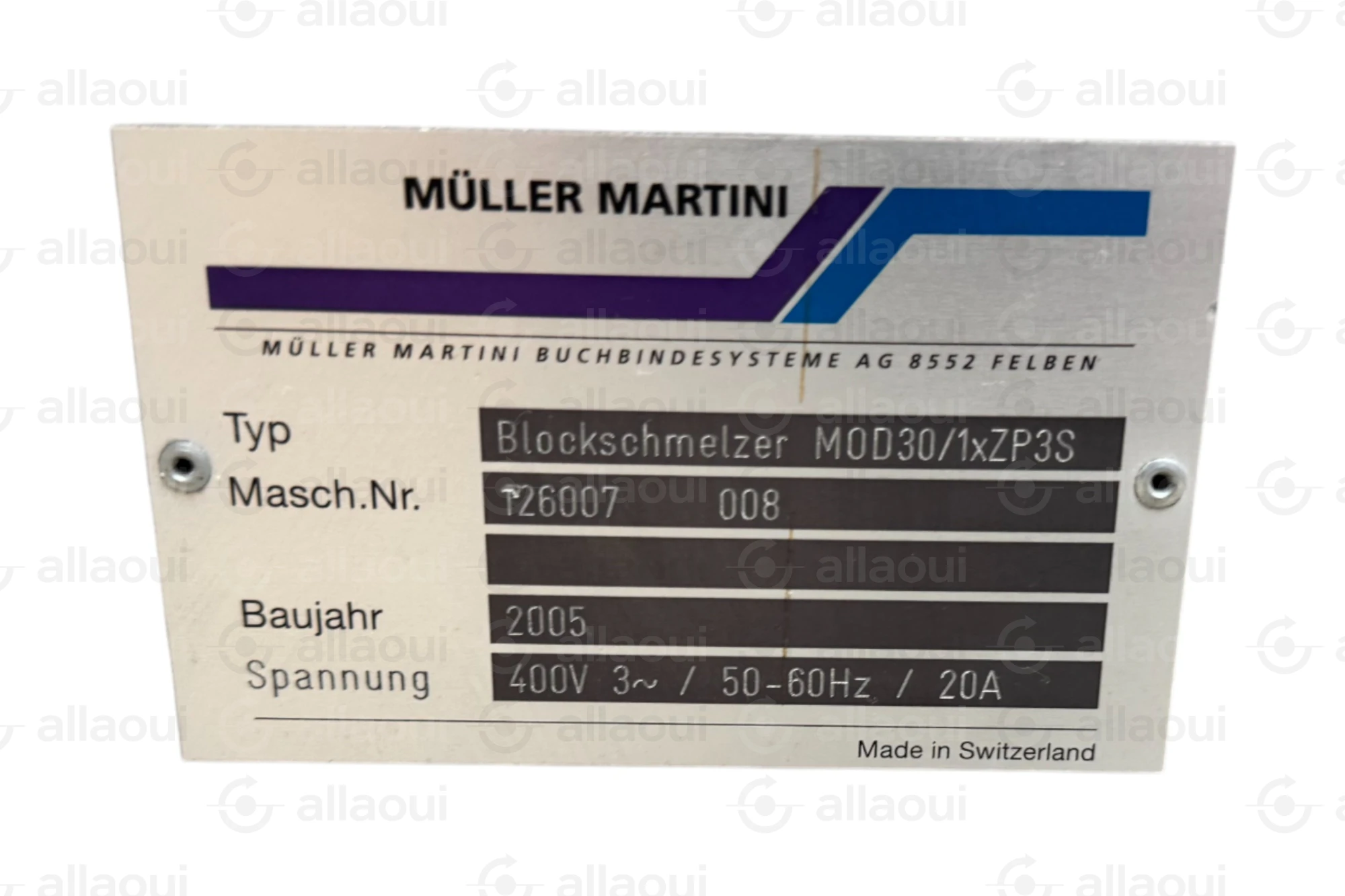 Müller Martini PUR-Block Premelter MOD 30 Blockschmelzer MOD30/1xZP3S Müller Martini PUR-Block Premelter MOD 30 Blockschmelzer MOD30/1xZP3S