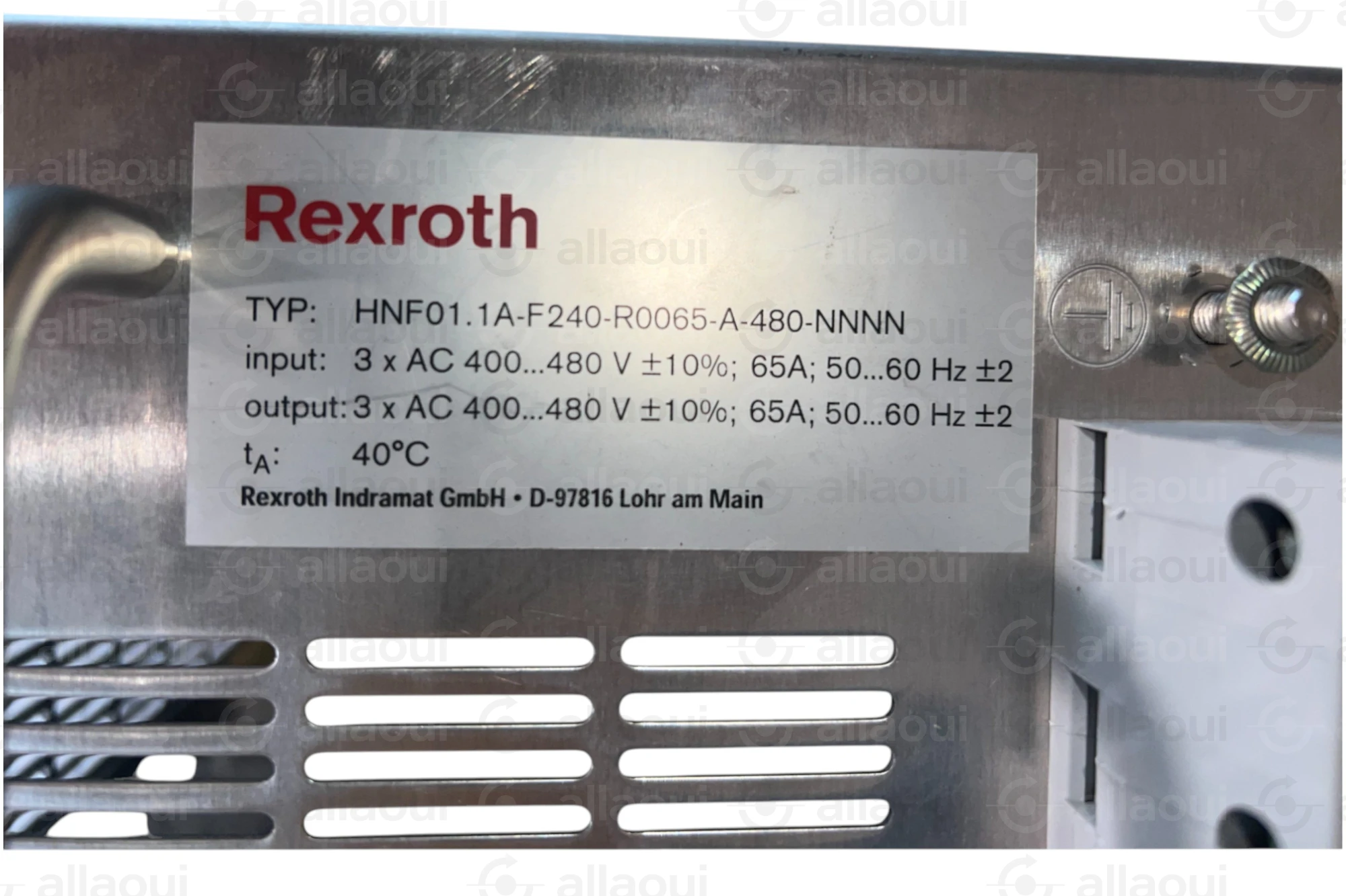 Bosch Rexroth Line Filter HNF01.1A-F240-R0065-A-480-NNNN Bosch Rexroth Line Filter HNF01.1A-F240-R0065-A-480-NNNN