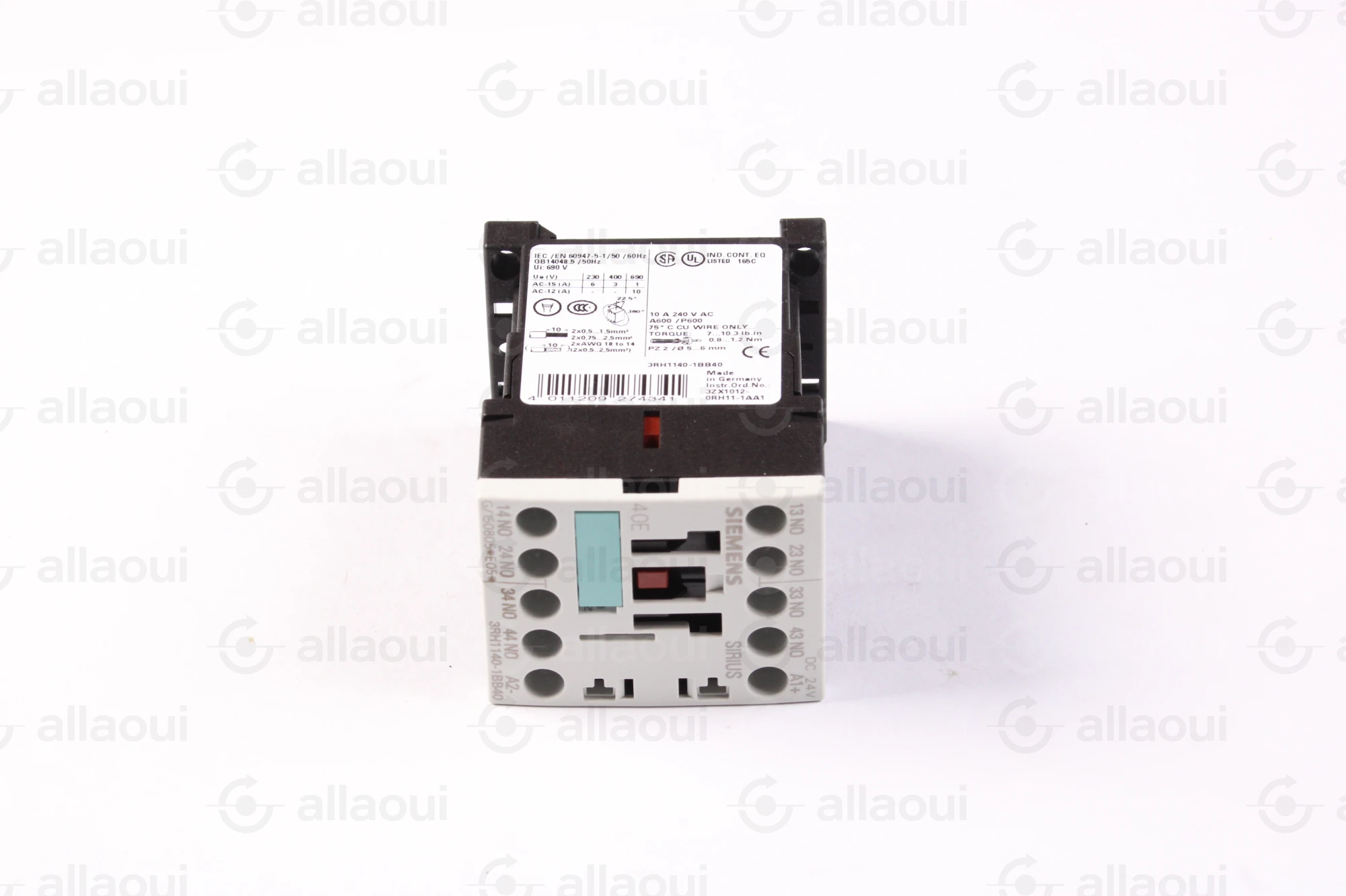 Siemens Contactor Relay 3RH1140-1BB40