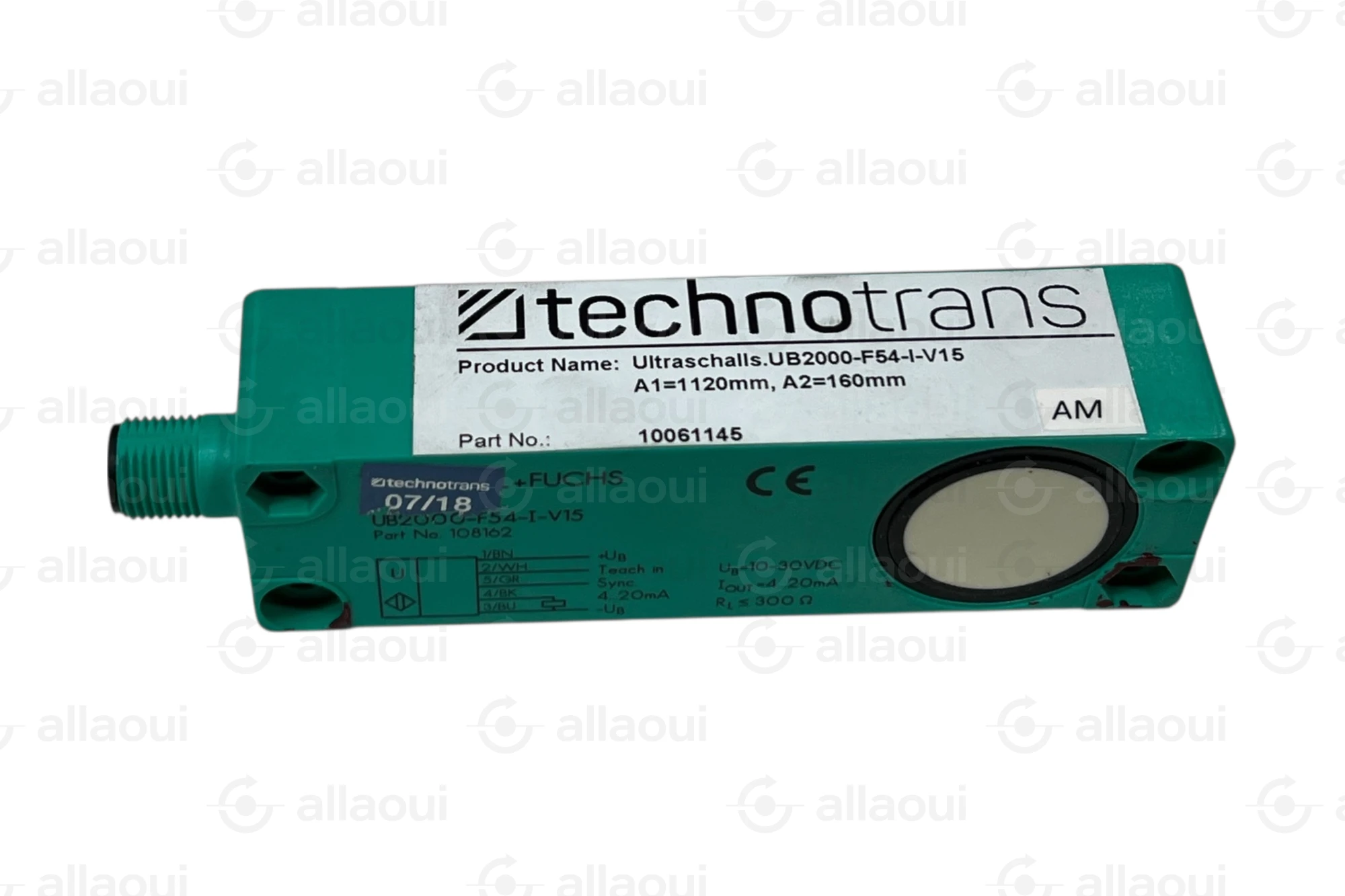PEPPERL+FUCHS Ultrasonic Sensor 4-20 mA Analog Output M12 Connector UB2000-F54-I-V15