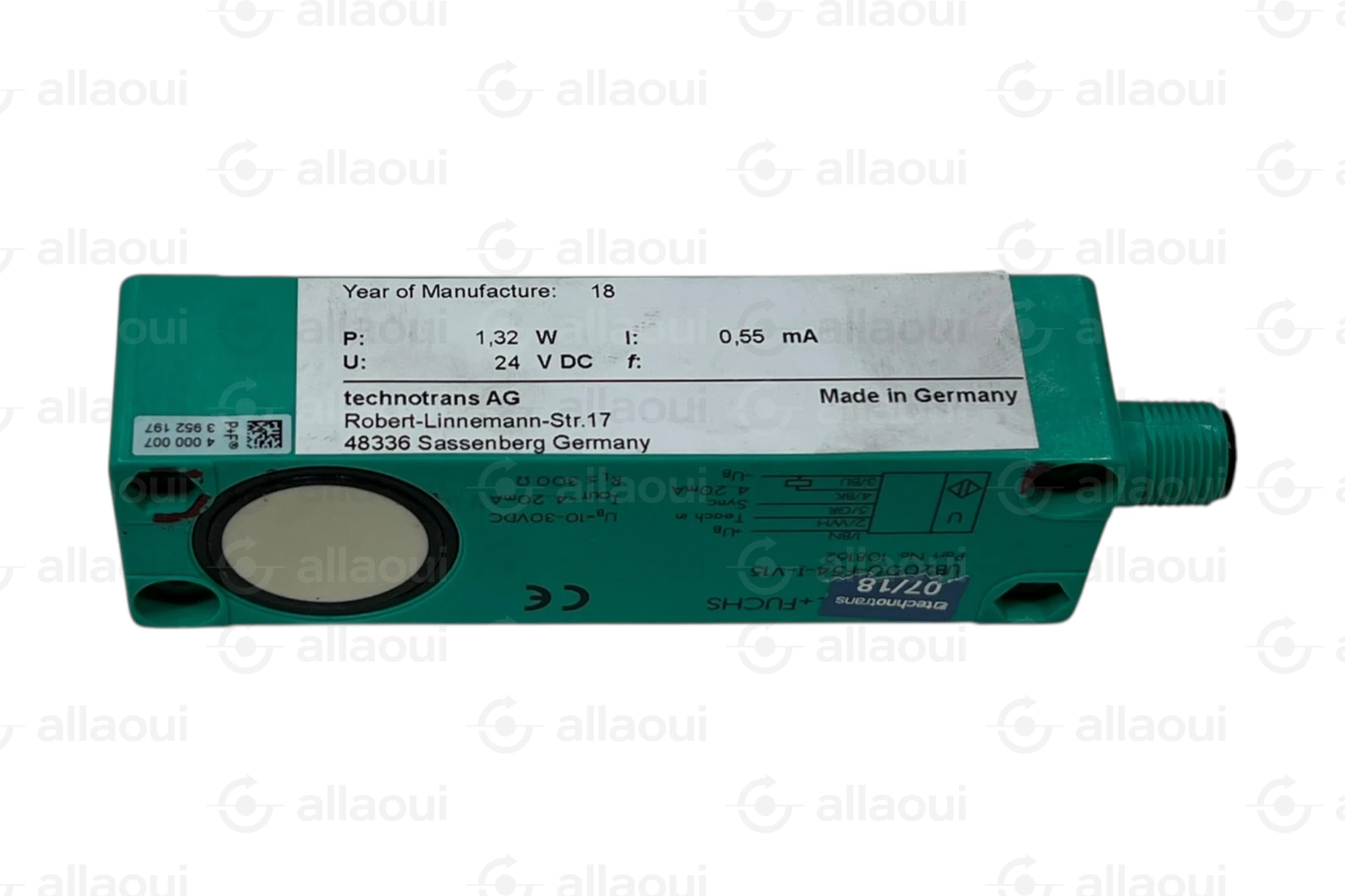 PEPPERL+FUCHS Ultrasonic Sensor 4-20 mA Analog Output M12 Connector UB2000-F54-I-V15