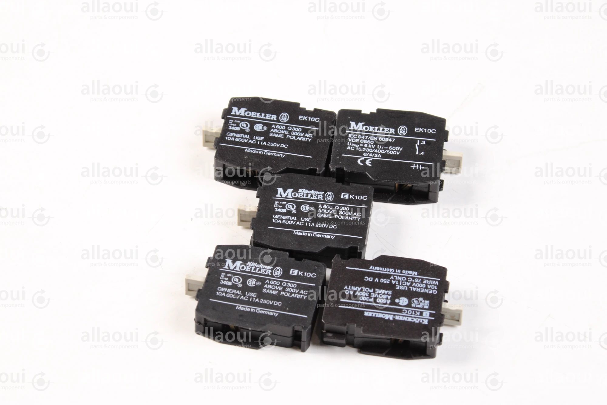 Moeller Contact element 10A 600V AC/1A 250V DC NC (5pieces) IEC947/EN60947 EK10C 5stück Moeller Contact element 10A 600V AC/1A 250V DC NC (5pieces) IEC947/EN60947 EK10C 5stück