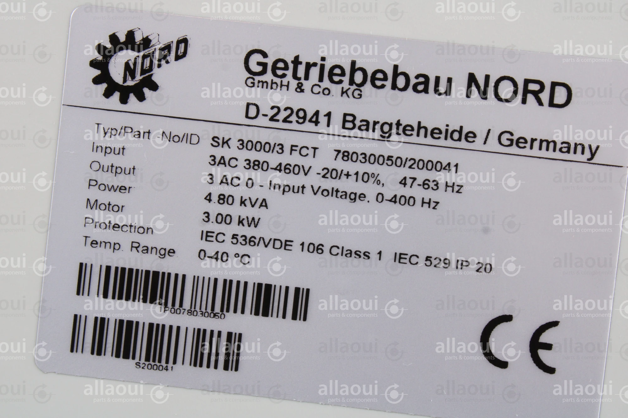 Nord Frequency Converter SK-3000/3-FCT Nord Frequency Converter SK-3000/3-FCT