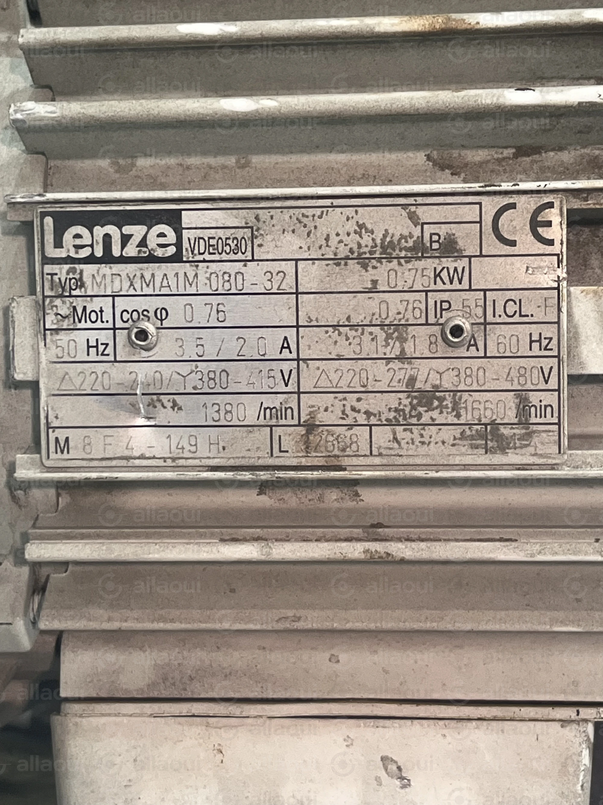 Lenze Motor MDXMA1M 080 - 32 Lenze Motor MDXMA1M 080 - 32