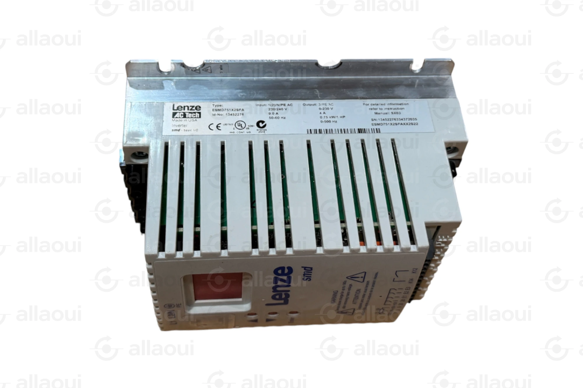 Lenze Frequency Inverter 0.75kW 230V AC ESMD751X2SFA Lenze Frequency Inverter 0.75kW 230V AC ESMD751X2SFA