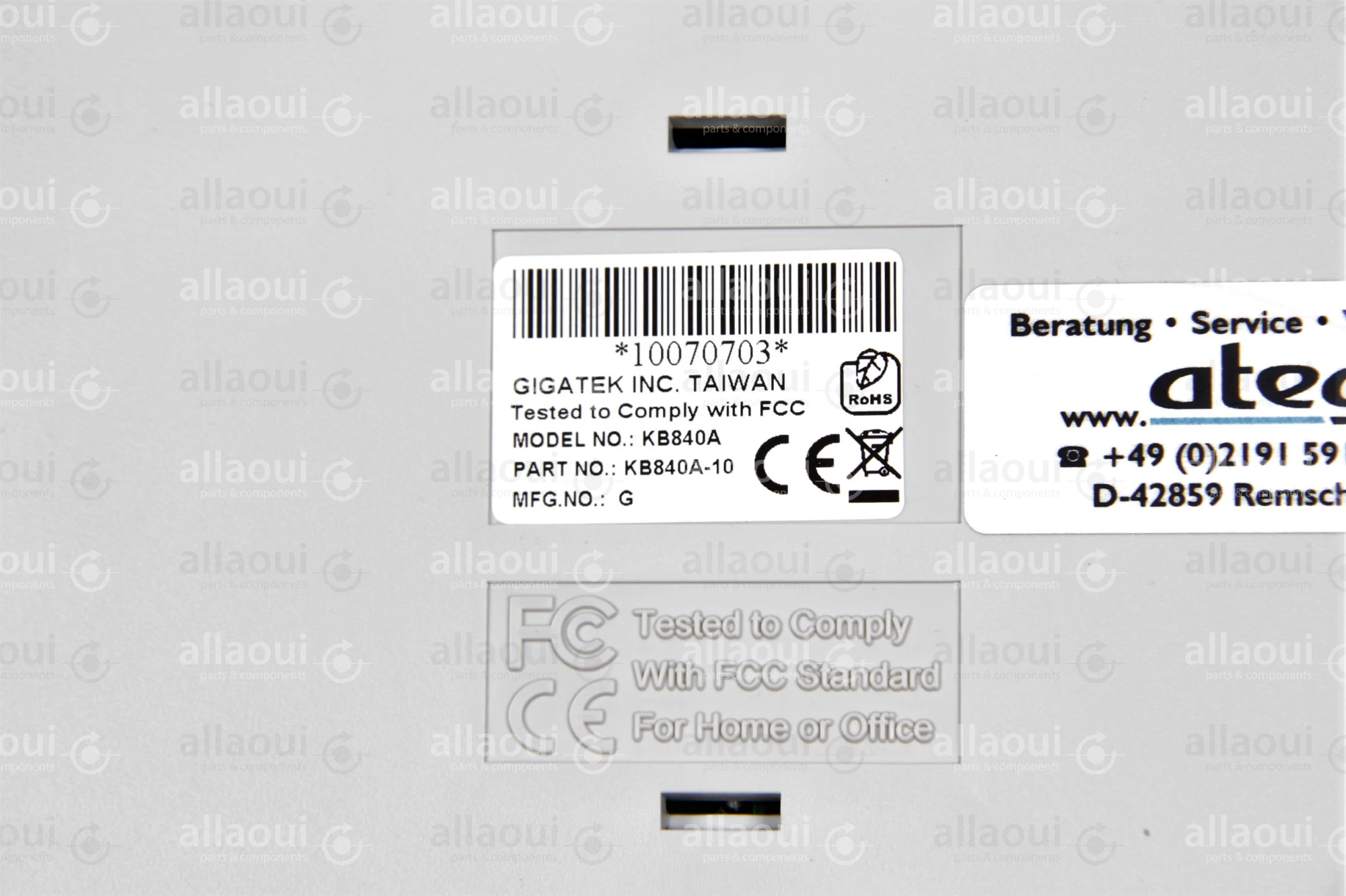 Gigatek Inc. Programmable Keyboard KB840A-10 Gigatek Inc. Programmable Keyboard KB840A-10