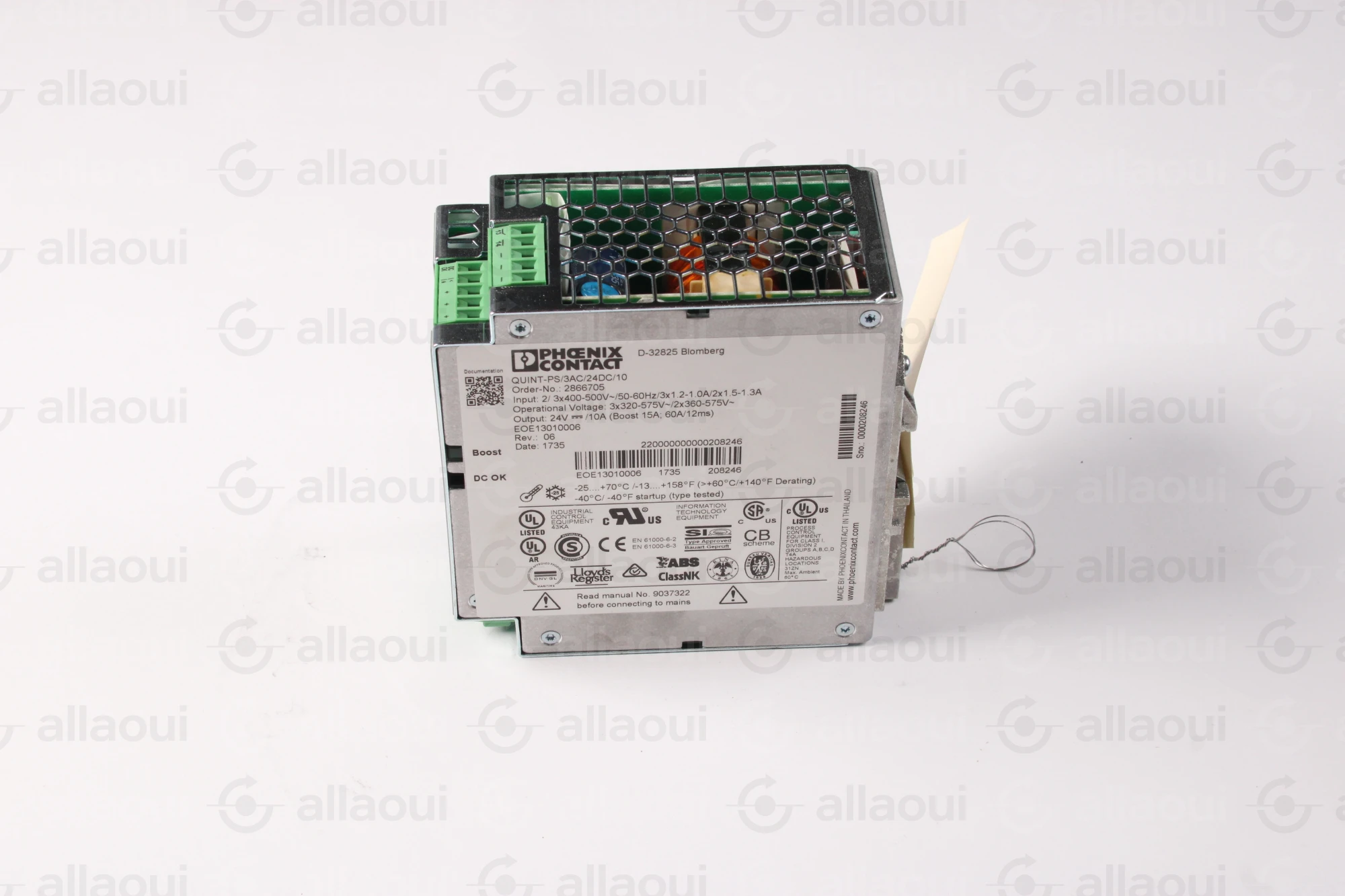 Phoenix Contact Power Supply QUINT-PS/3AC/24DC/10 Phoenix Contact Power Supply QUINT-PS/3AC/24DC/10