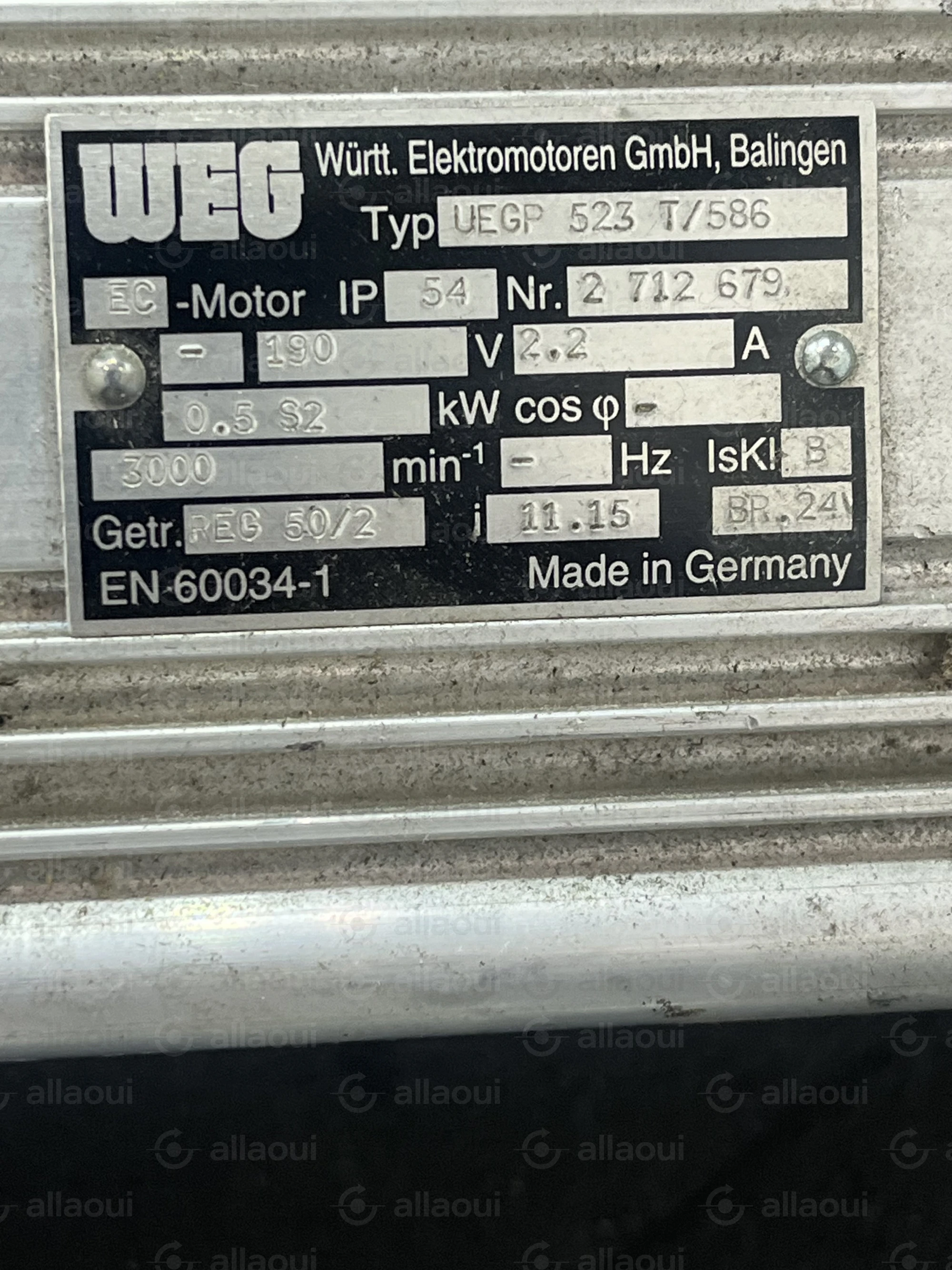 Weg motor UEGP 523 T/586 Weg motor UEGP 523 T/586