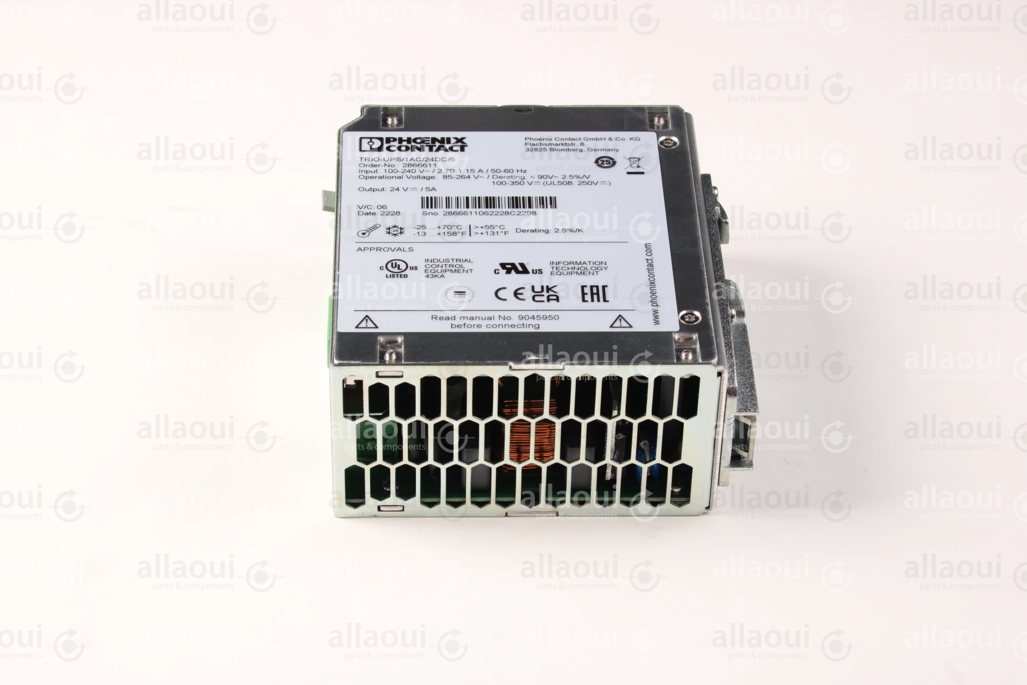 Phoenix Contact Power Supply TRIO-UPS/1AC/24DC/ 5 Phoenix Contact Power Supply TRIO-UPS/1AC/24DC/ 5