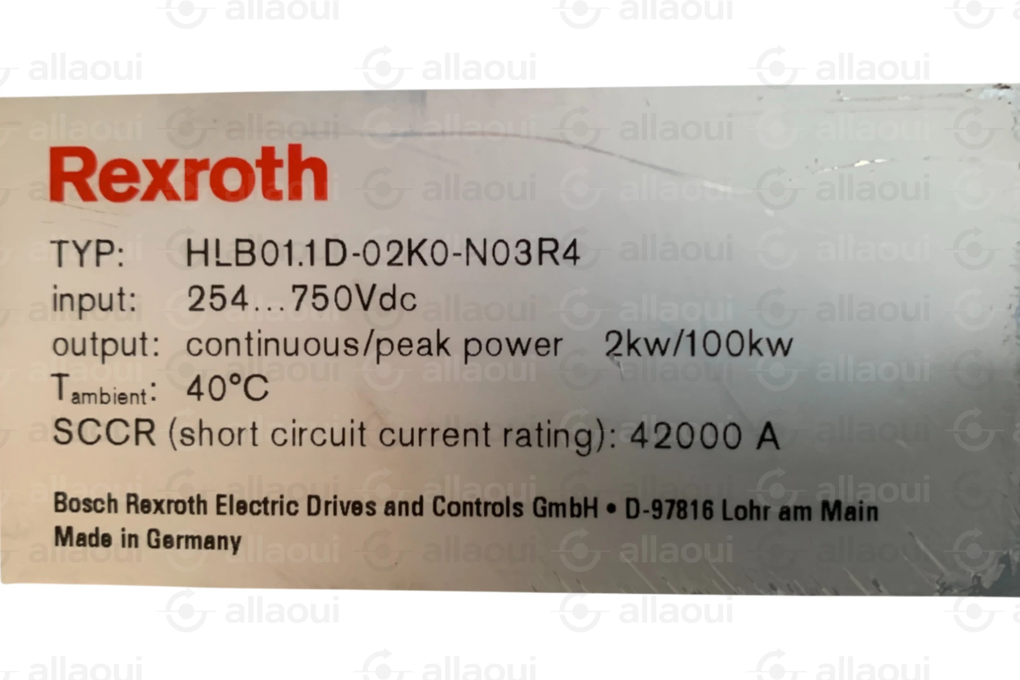 Bosch Rexroth Brake Unit HLB01.1D-02K0-N03R4