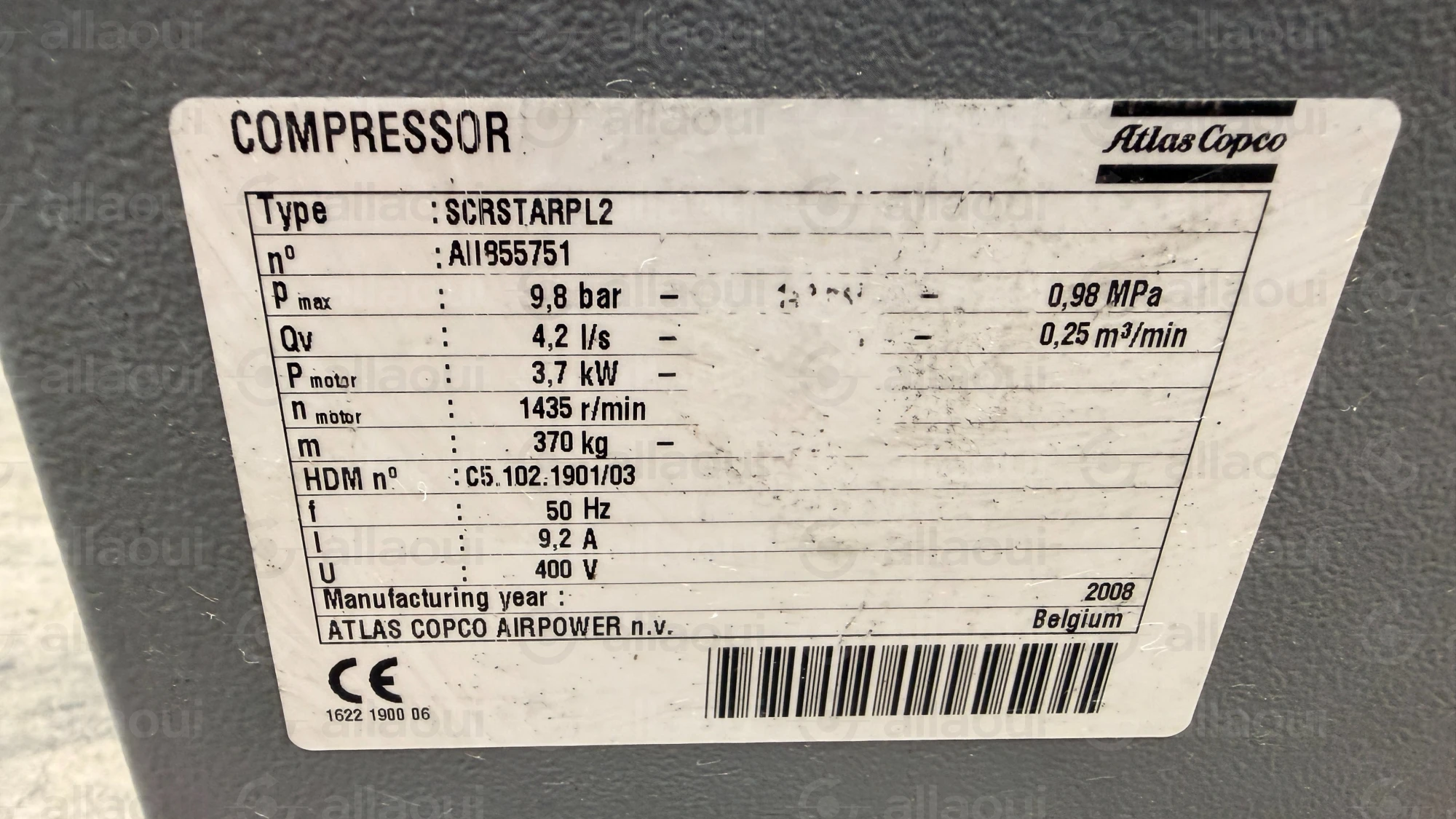 Atlas Copco Compressor ScrollStar SCRSTARPL2 Atlas Copco Compressor ScrollStar SCRSTARPL2