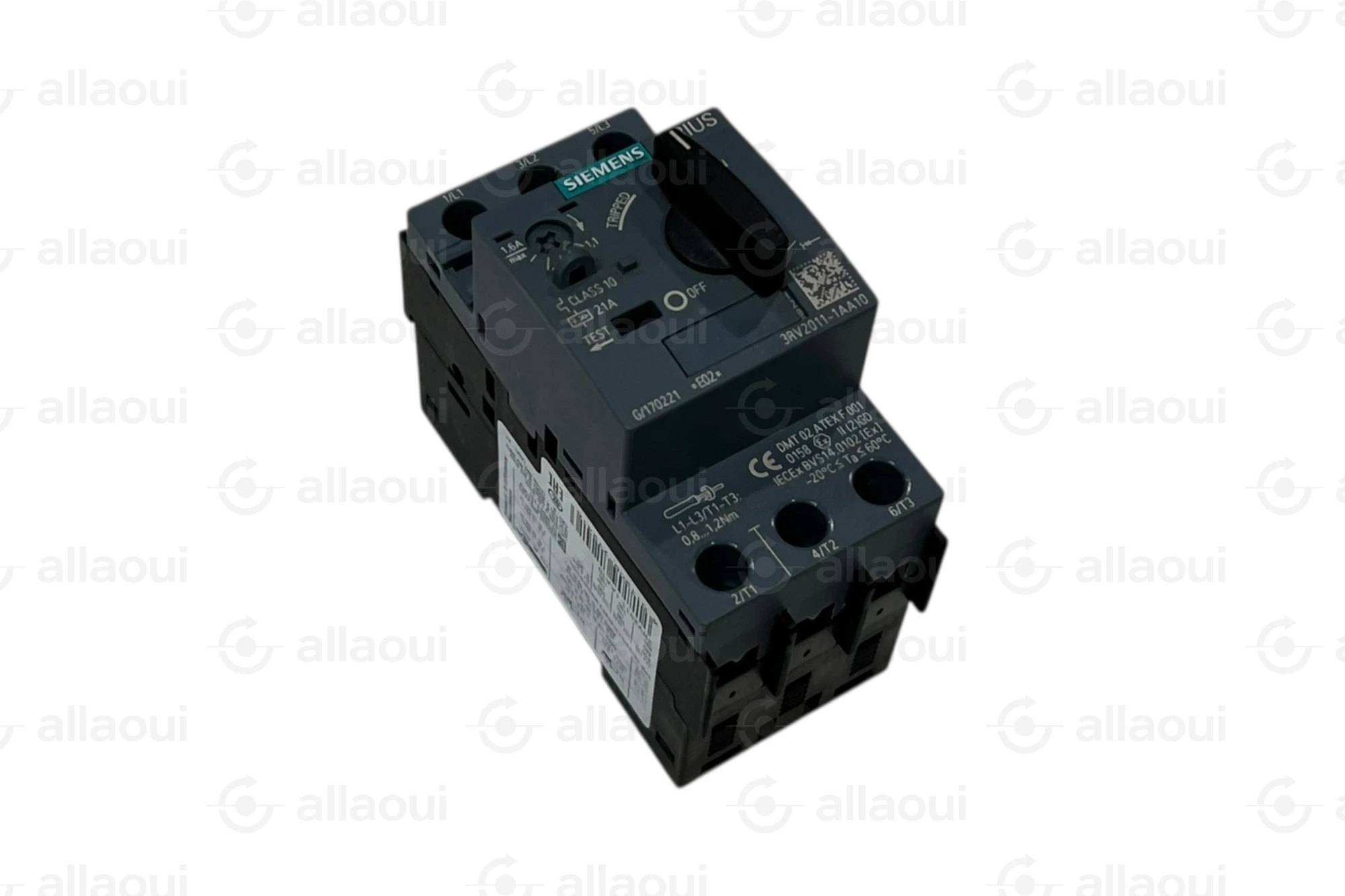 Siemens Motor Protection Circuit Breaker 1.1-1.6A S00 3RV2011-1AA10 Siemens Motor Protection Circuit Breaker 1.1-1.6A S00 3RV2011-1AA10