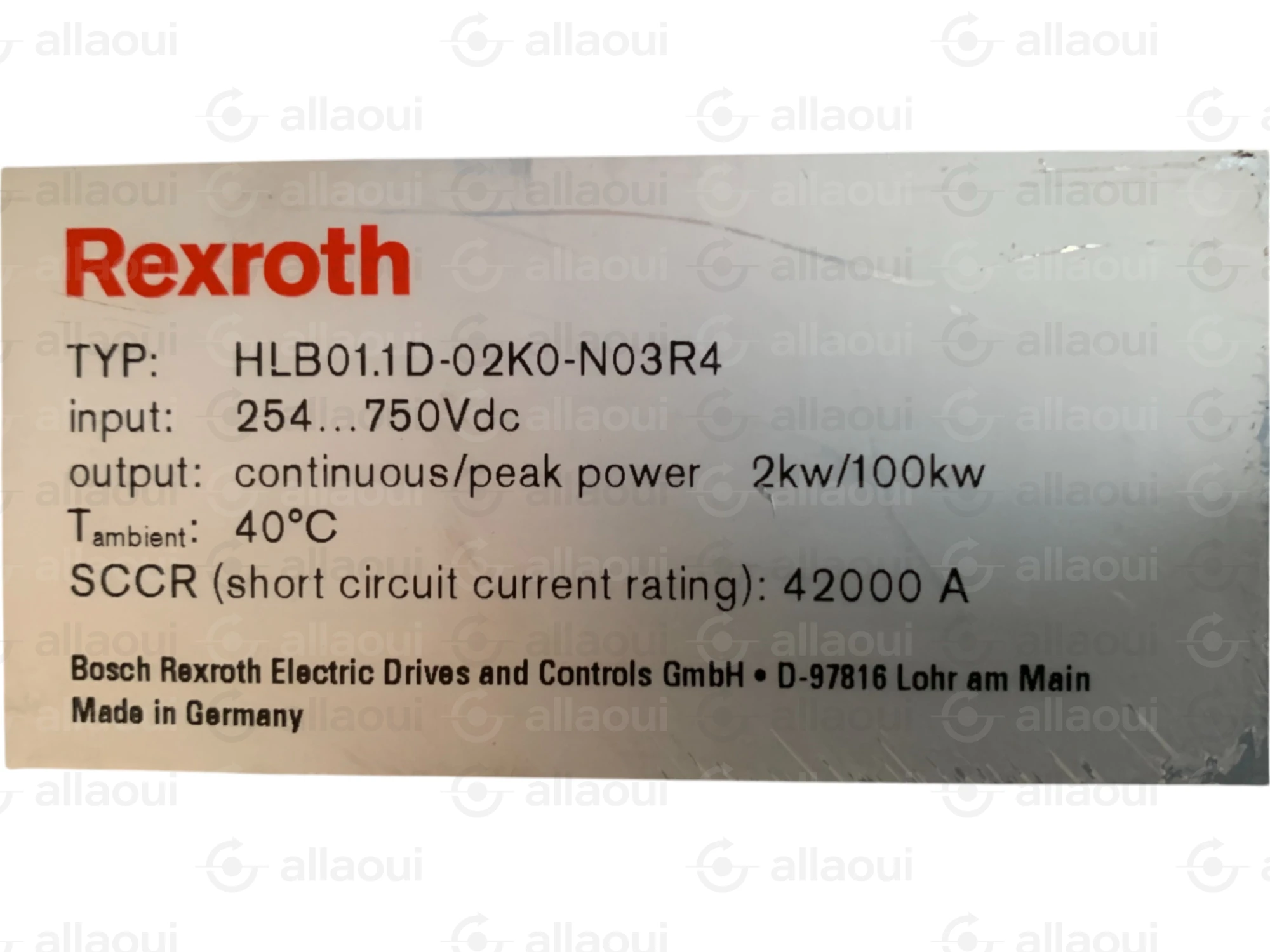 Bosch Rexroth Brake Unit HLB01.1D-02K0-N03R4