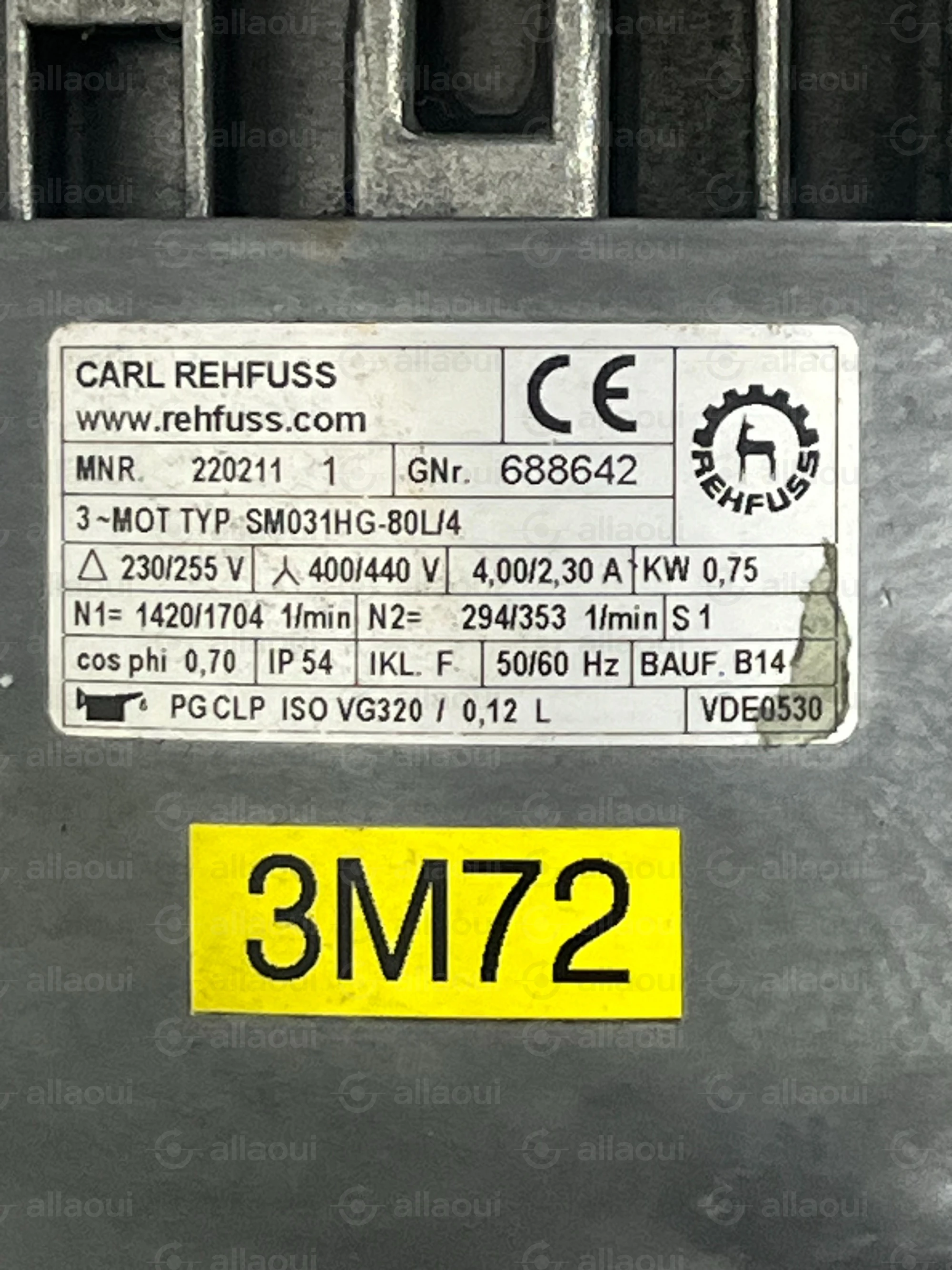 Rehfuss Motor SM031HG-80L/4