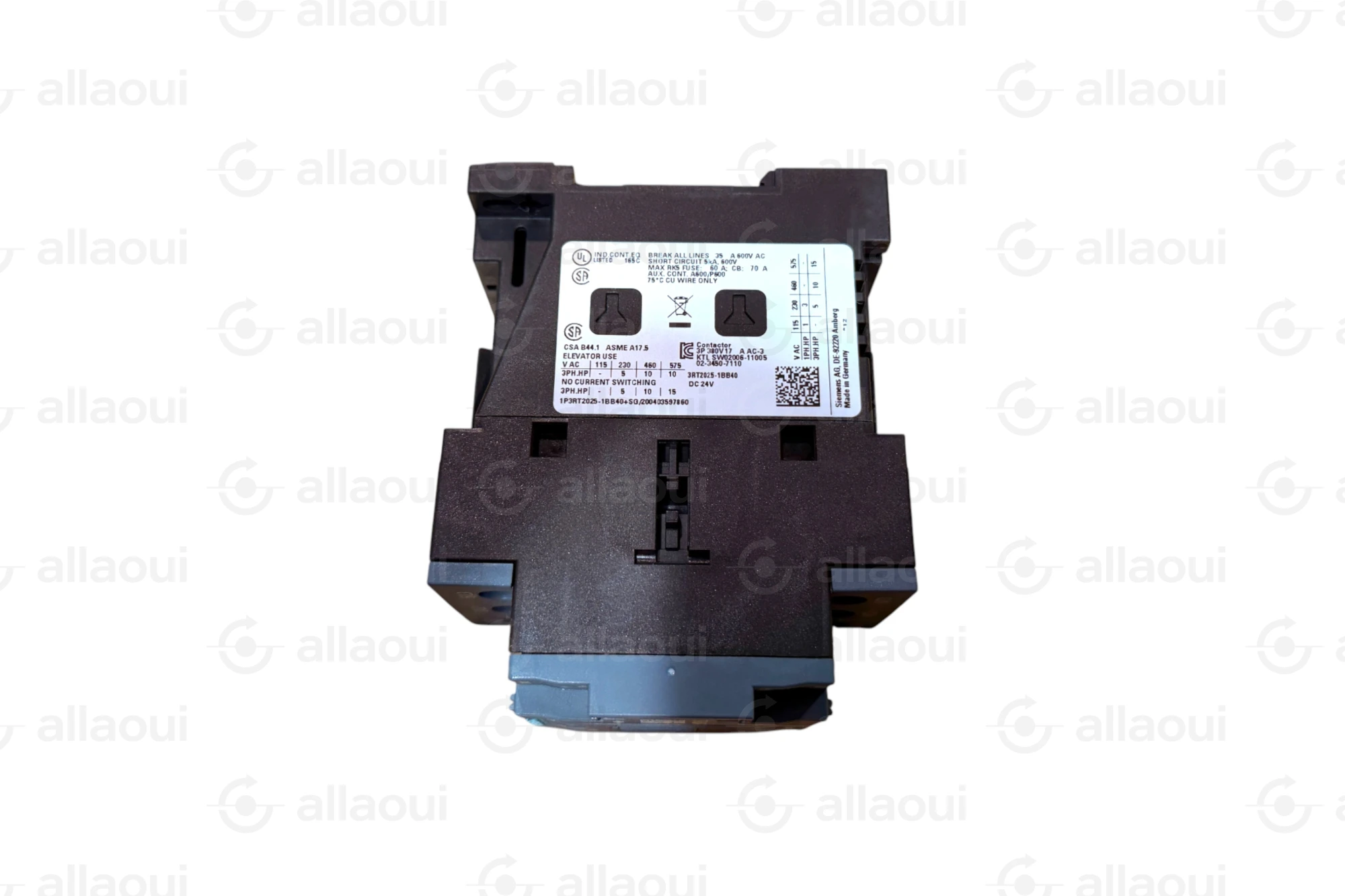 Siemens Contactor 24V DC 7.5kW 3 Pole 1NO 1NC 3RT2025-1BB40 Siemens Contactor 24V DC 7.5kW 3 Pole 1NO 1NC 3RT2025-1BB40