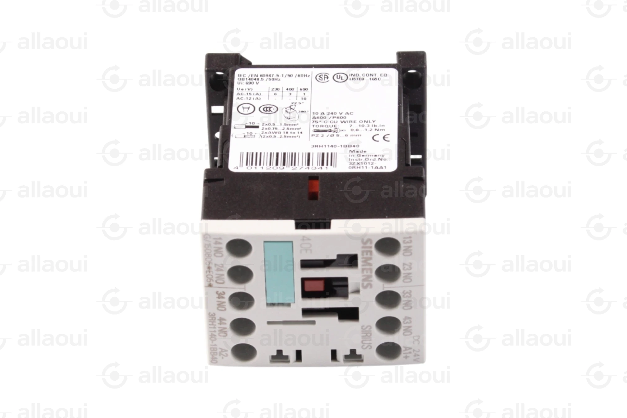 Siemens Auxiliary Contactor 3RH1140-1BB40