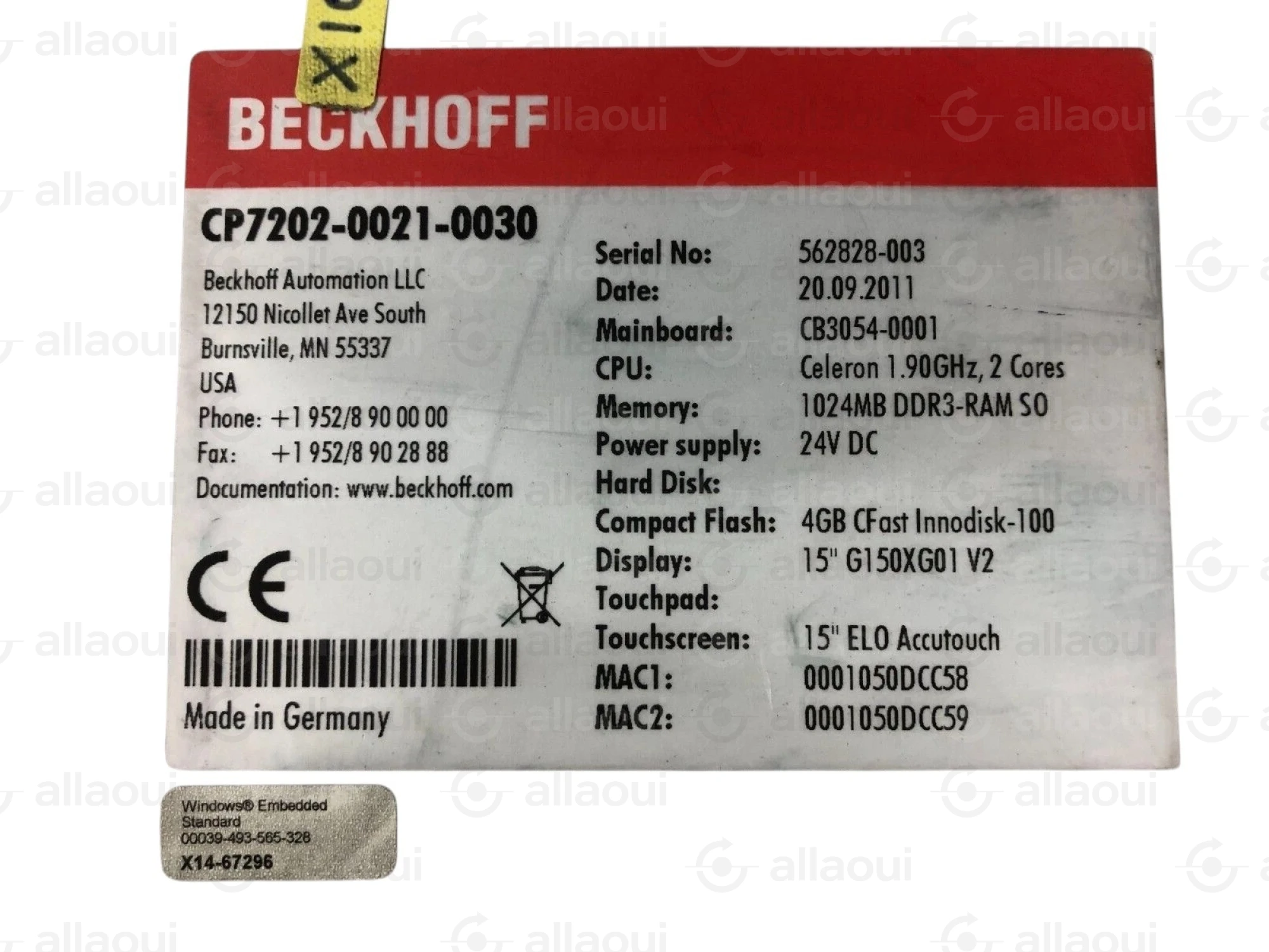 Beckhoff Panel PC CP7202-0021-0030 CP7202-0021-0030 Beckhoff Panel PC CP7202-0021-0030 CP7202-0021-0030