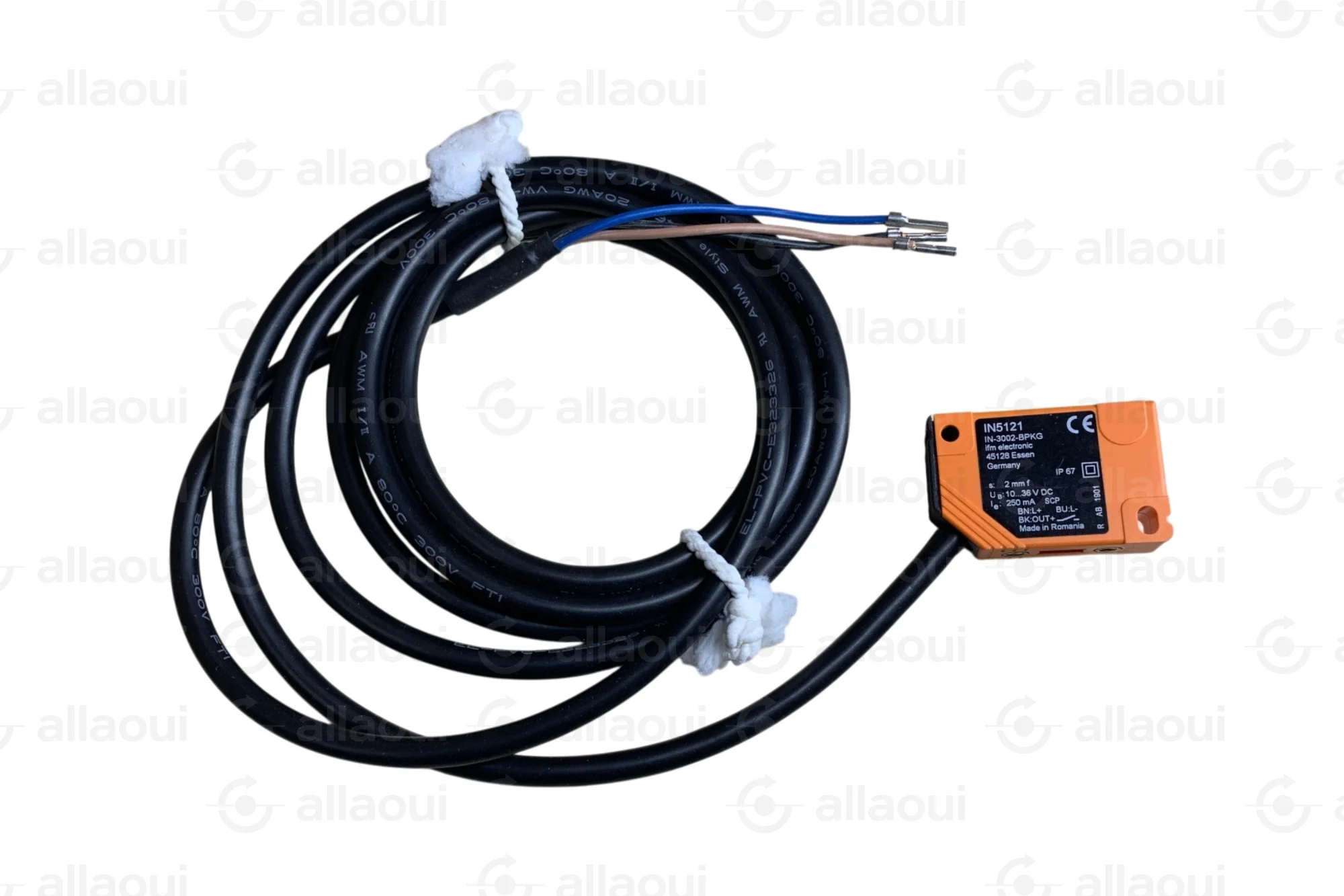 IFM Inductive Proximity Sensor PNP Normally Open 2mm Sensing Distance IP67 IN5121
