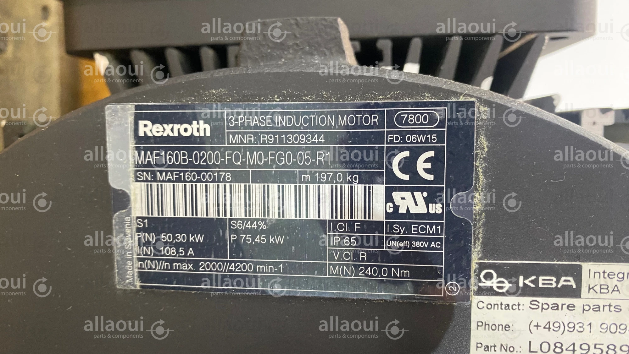 Bosch Rexroth Motor MAF160B-0200-FQ-M0-FG0-05-R1 Bosch Rexroth Motor MAF160B-0200-FQ-M0-FG0-05-R1
