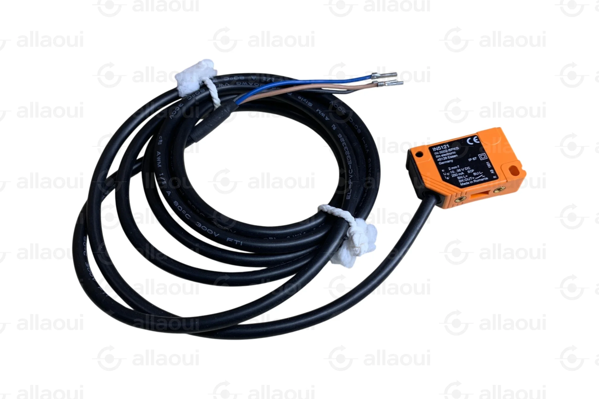 IFM Inductive Proximity Sensor PNP Normally Open 2mm Sensing Distance IP67 IN5121