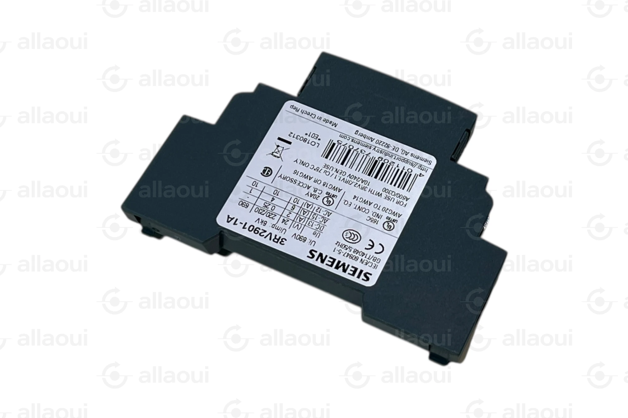 Siemens Auxiliary Switch Module 1 NO + 1 NC 3RV2901-1A