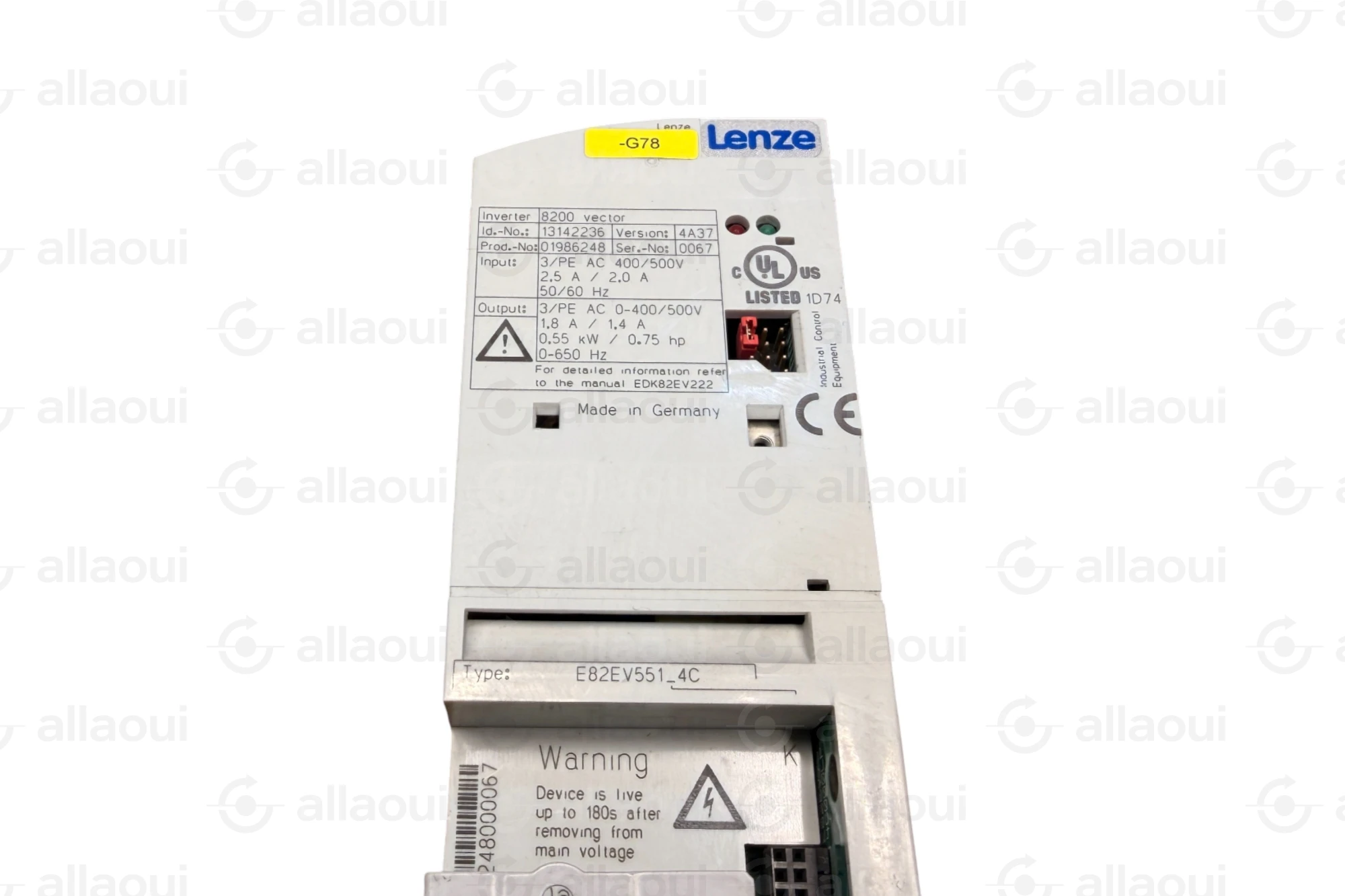 Lenze Frequency Converter 8200 Vector E82EV551_4C