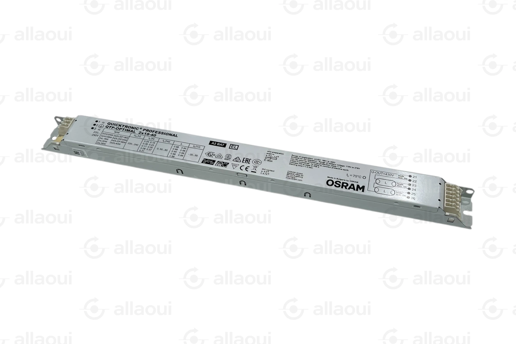 Osram Electronic Ballast for Fluorescent Lamps 2x18-40W AA5173206OL