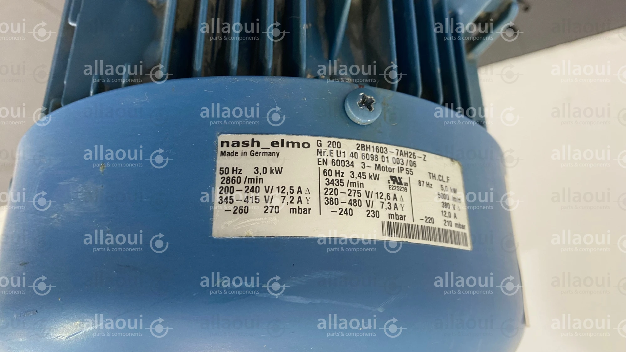 Rietschle Vacuum Pump 2BH1603-7AH26Z Rietschle Vacuum Pump 2BH1603-7AH26Z