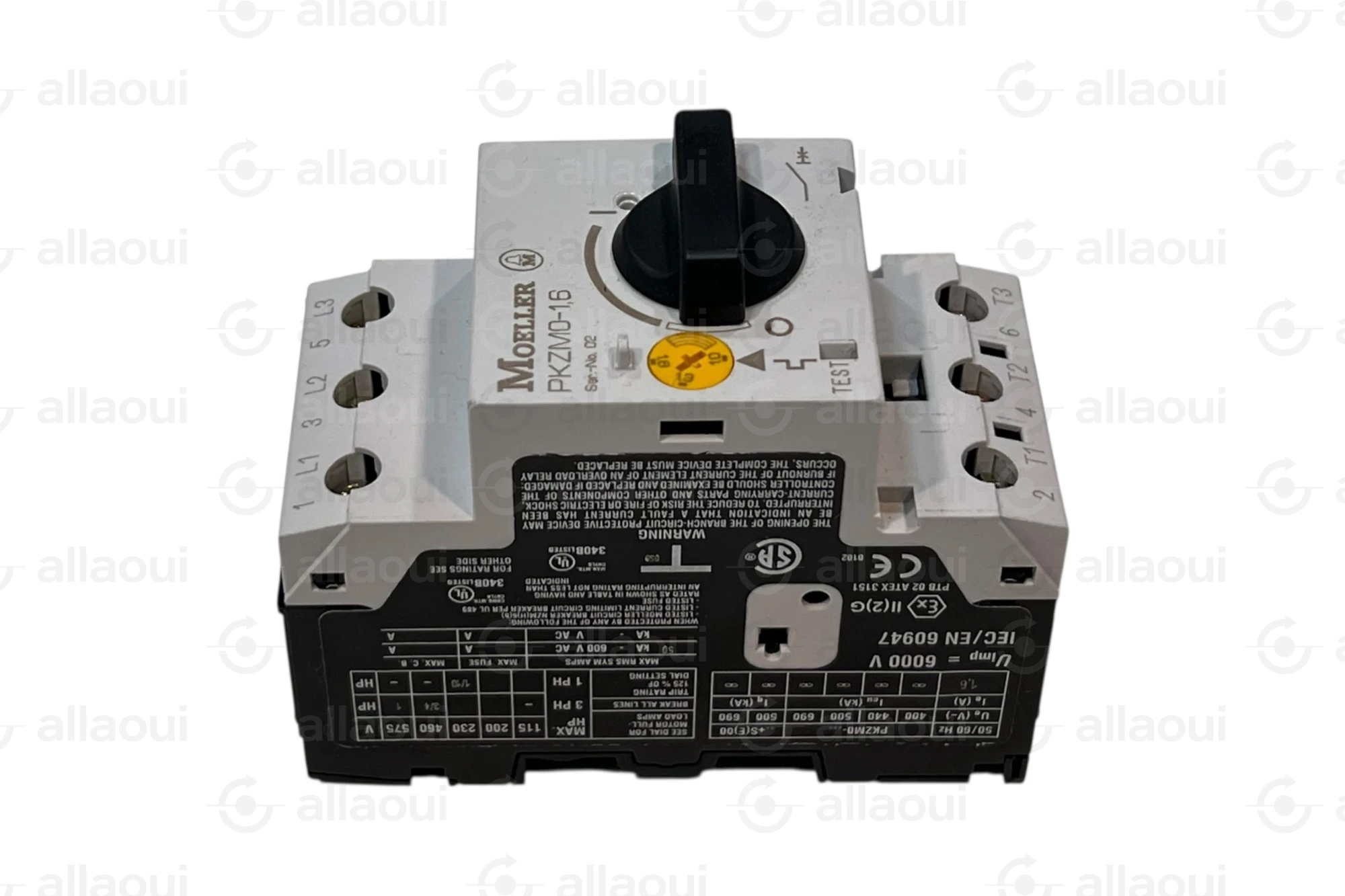 Moeller Motor Protection Switch 1-1.6A 3-Pole PKZM0-1,6 Moeller Motor Protection Switch 1-1.6A 3-Pole PKZM0-1,6