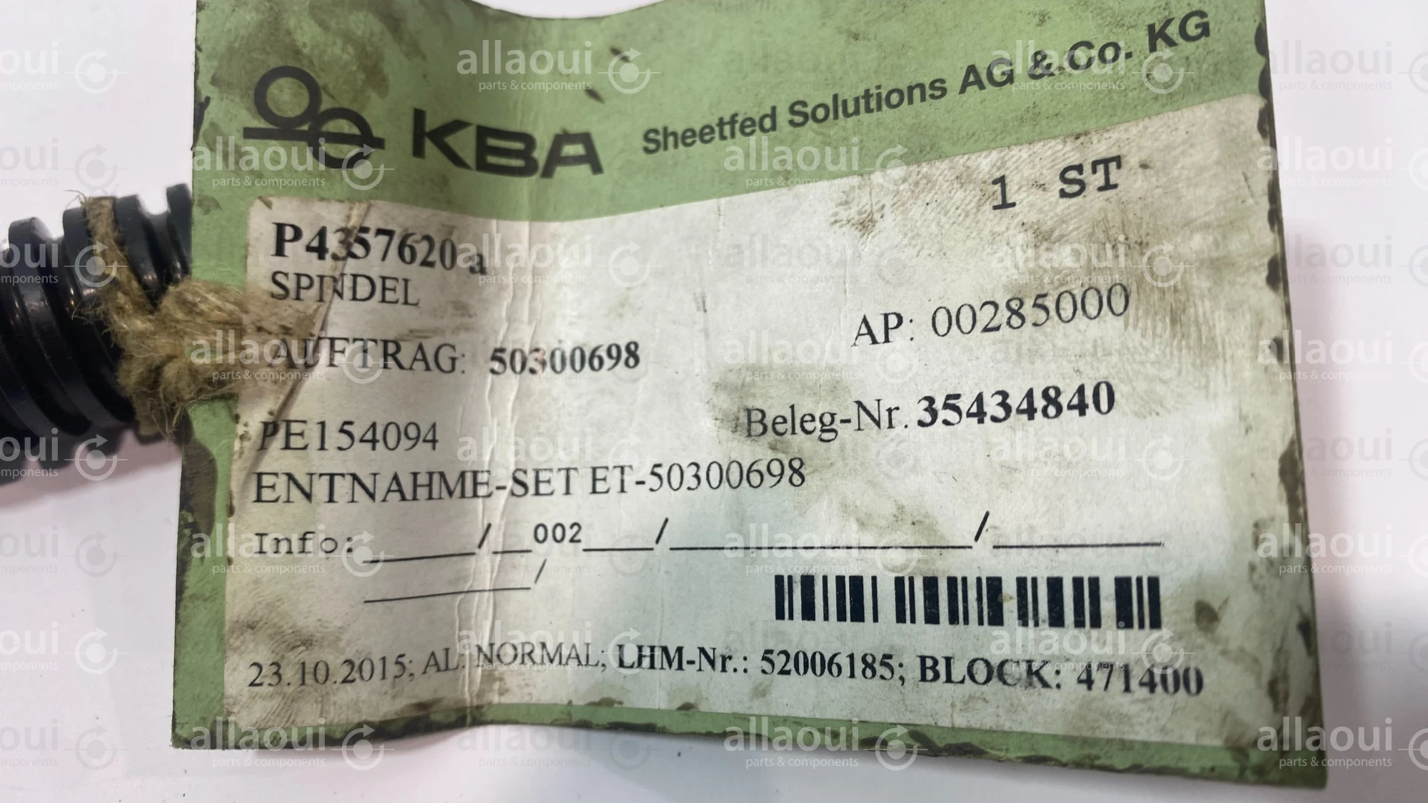 Koenig & Bauer (KBA) Spindle P4357620 Koenig & Bauer (KBA) Spindle P4357620