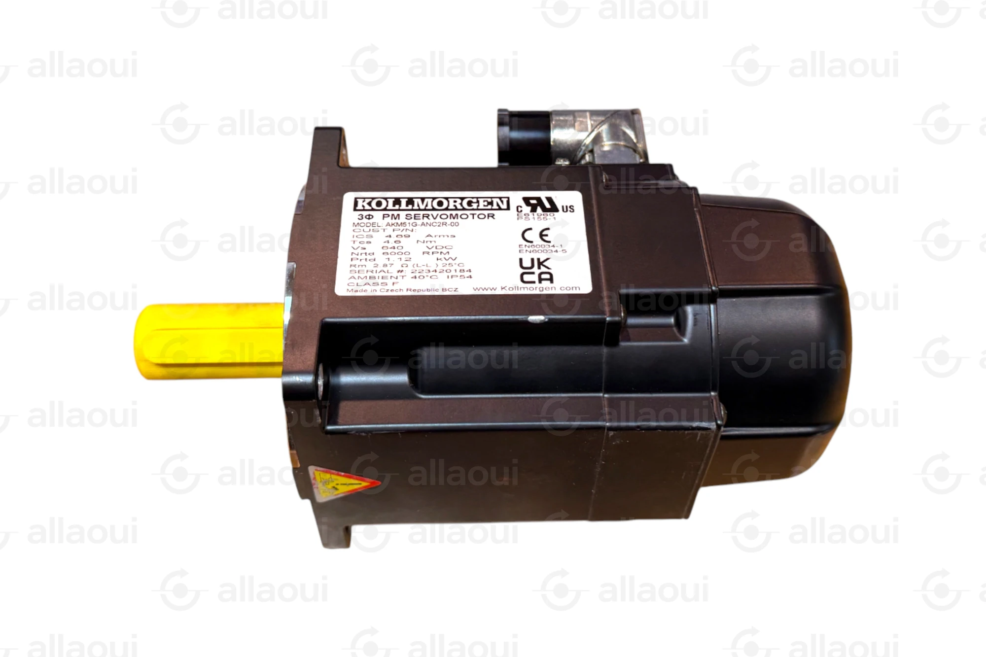 Kollmorgen AKM Servo Motor 1.12kW 6000 RPM Resolver Brake 24VDC AKM51G-ANC2R-00