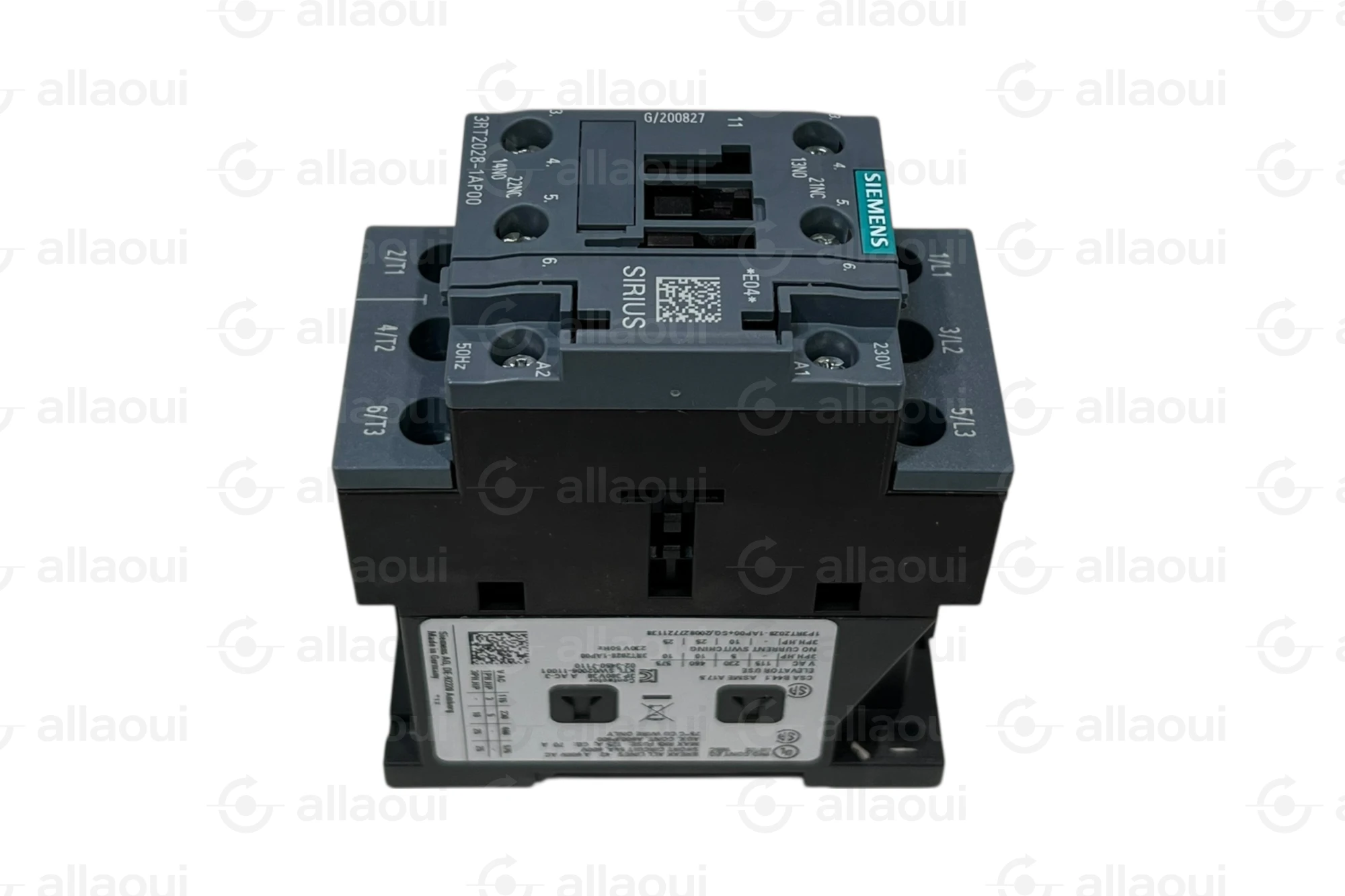 Siemens SIRIUS 3RT Contactor 38A 18.5kW 230V AC 3RT2028-1AP00