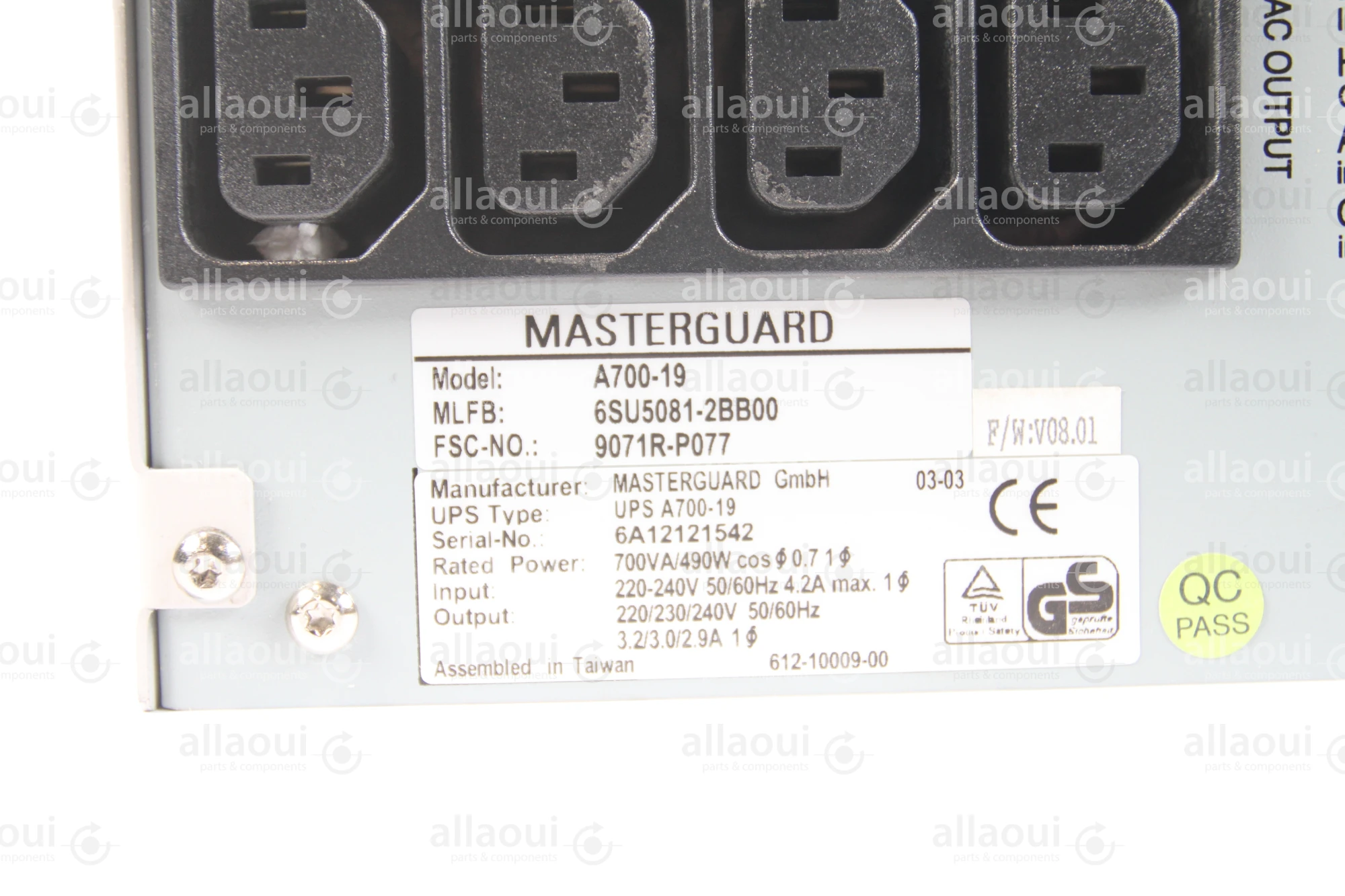Siemens Masterguard A700-19 6SU5081-2BB00 Siemens Masterguard A700-19 6SU5081-2BB00