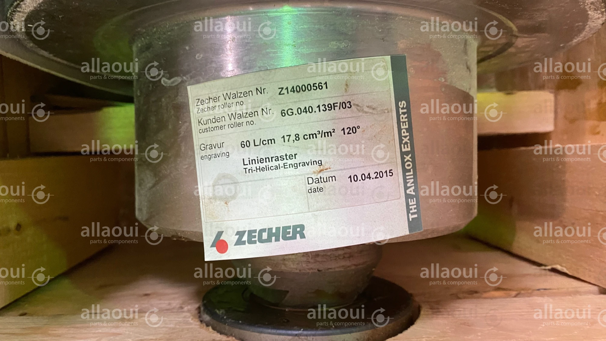 Heidelberg Anilox Roller 60 L/C 17 6G.040.139F/03 Heidelberg Anilox Roller 60 L/C 17 6G.040.139F/03