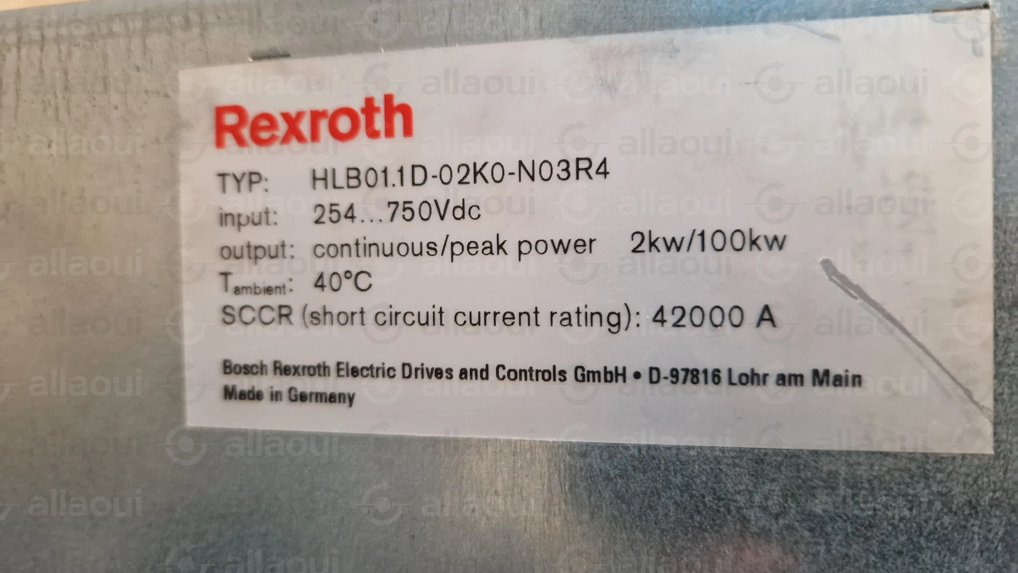 Bosch Rexroth Brake Module B01.1D-02K0-N03R4-A-007-NNNN Bosch Rexroth Brake Module B01.1D-02K0-N03R4-A-007-NNNN