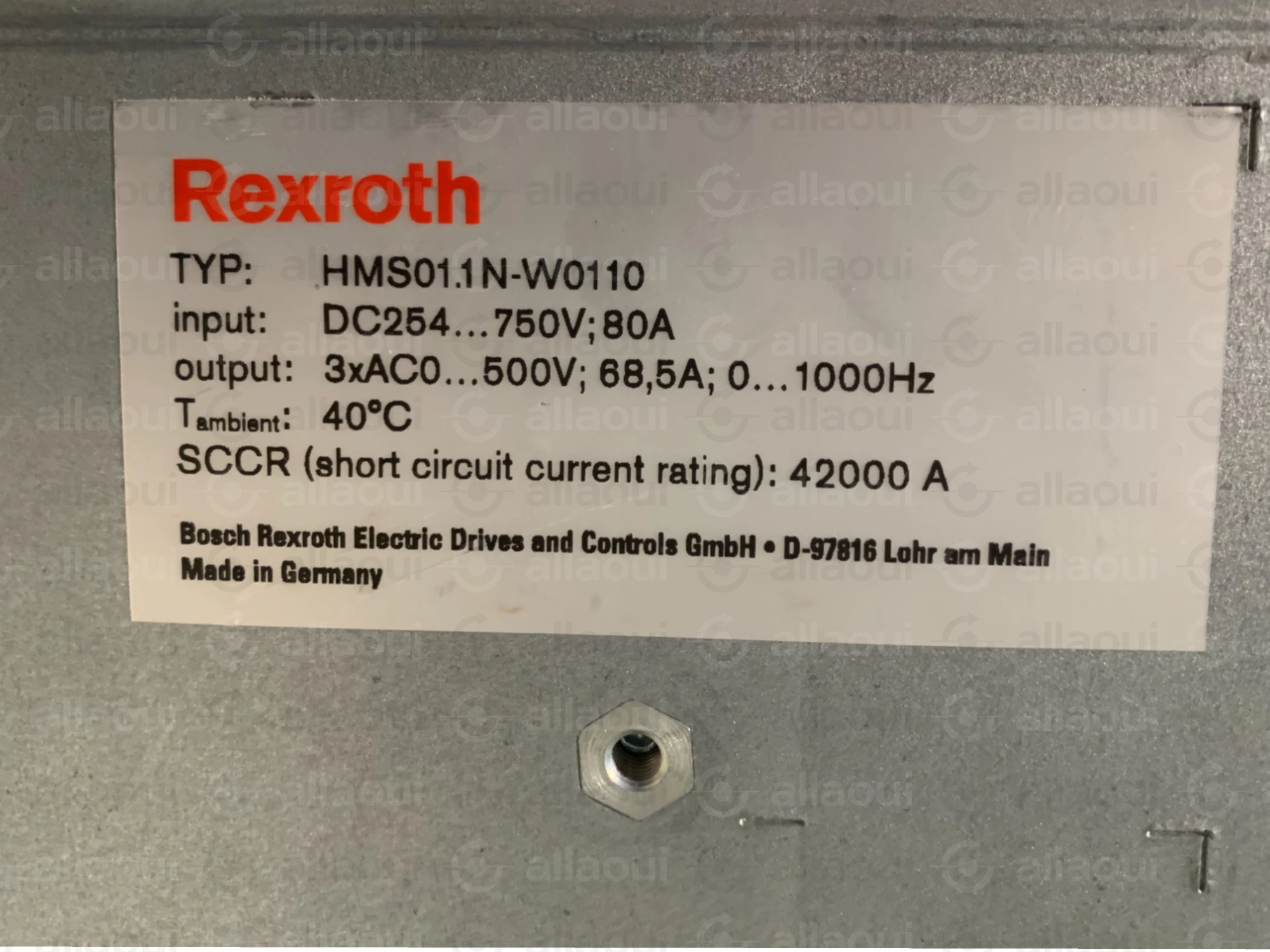 Bosch Rexroth Indra Drive M Inverter HMS01.1N-W0110-A-07-NNNN Bosch Rexroth Indra Drive M Inverter HMS01.1N-W0110-A-07-NNNN