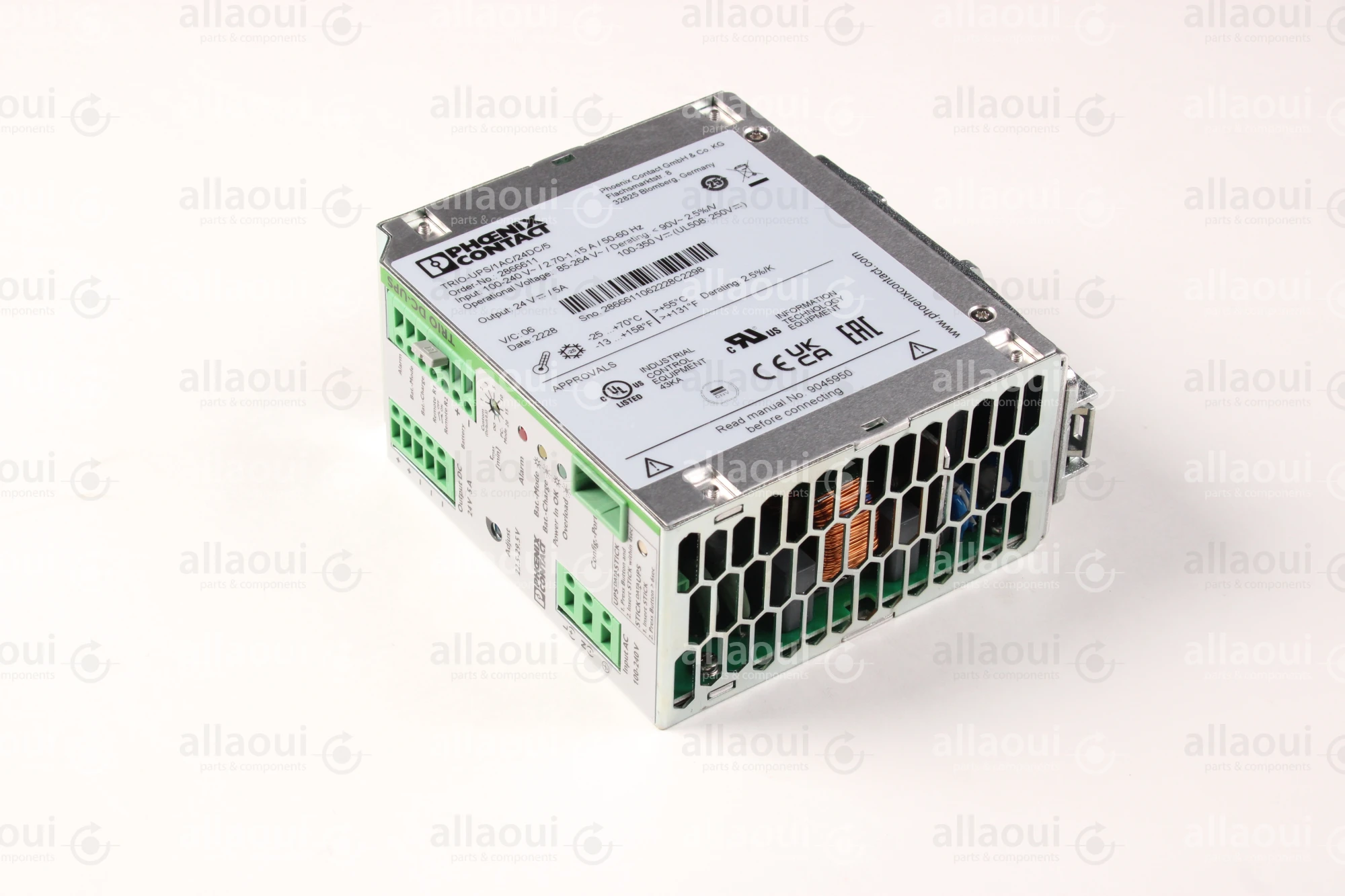 Phoenix Contact Power Supply TRIO-UPS/1AC/24DC/ 5 Phoenix Contact Power Supply TRIO-UPS/1AC/24DC/ 5