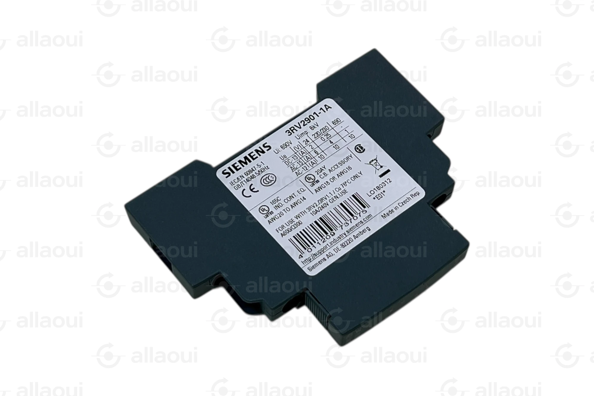 Siemens Auxiliary Switch Module 1 NO + 1 NC 3RV2901-1A