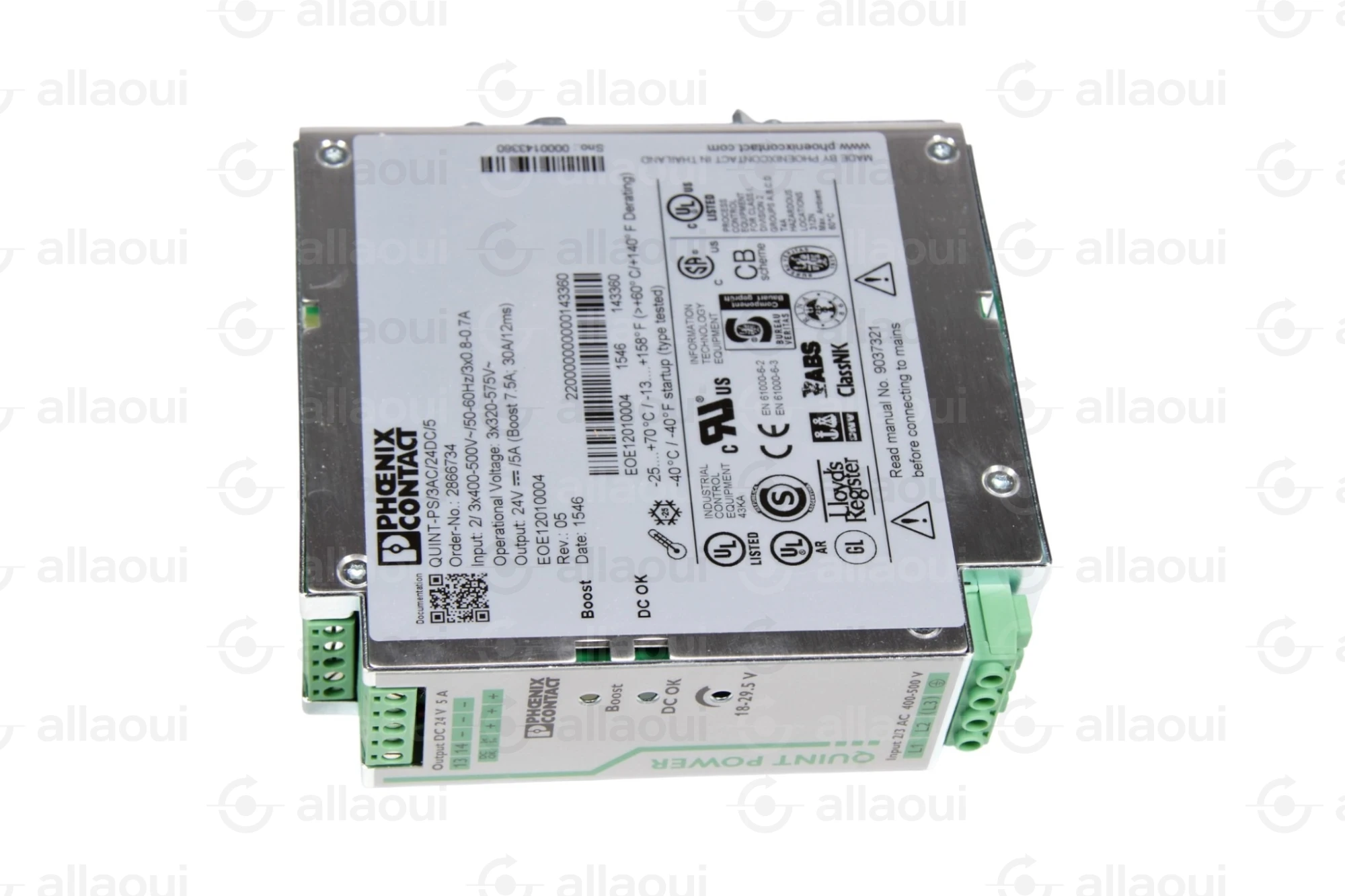 Phoenix Contact Power Adapter Quint-PS/3AC/24DC/5 Phoenix Contact Power Adapter Quint-PS/3AC/24DC/5